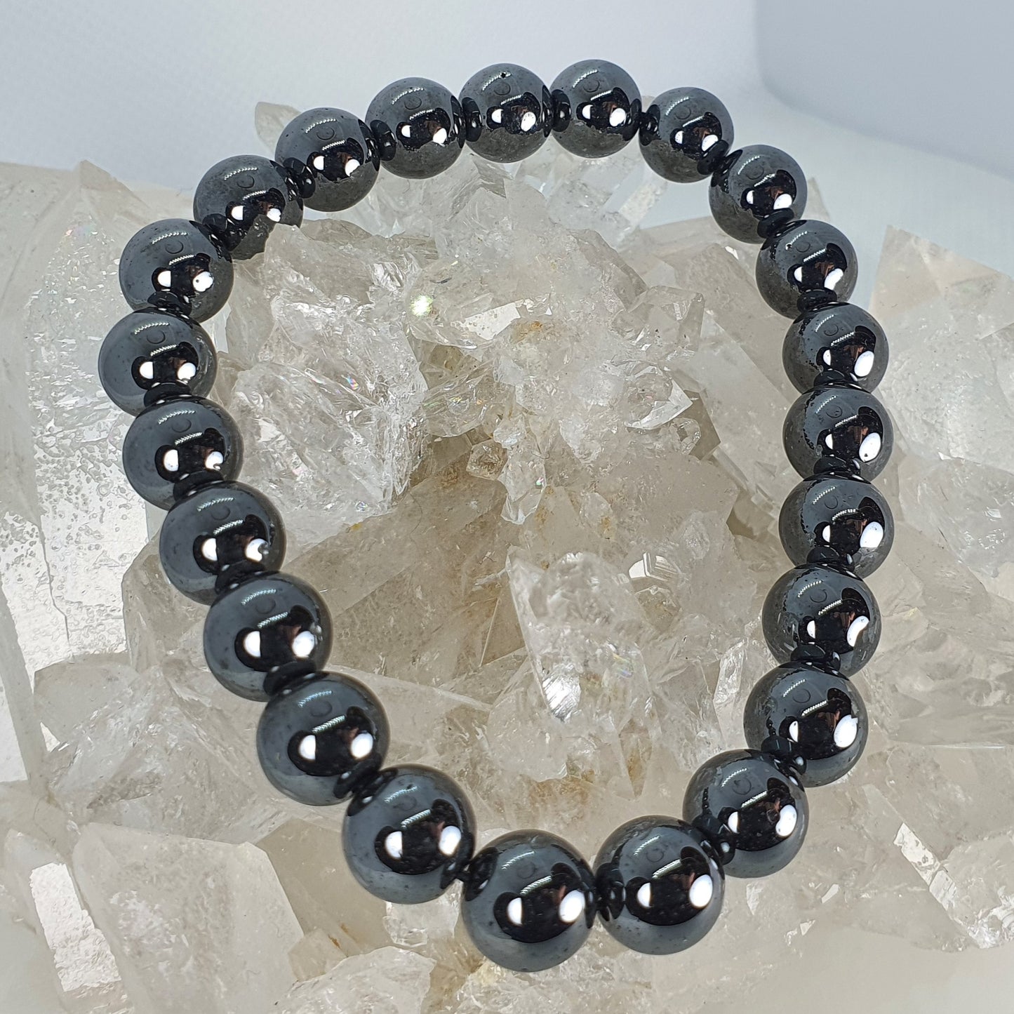 Crystals - Hematite Bracelet (Round Bead)