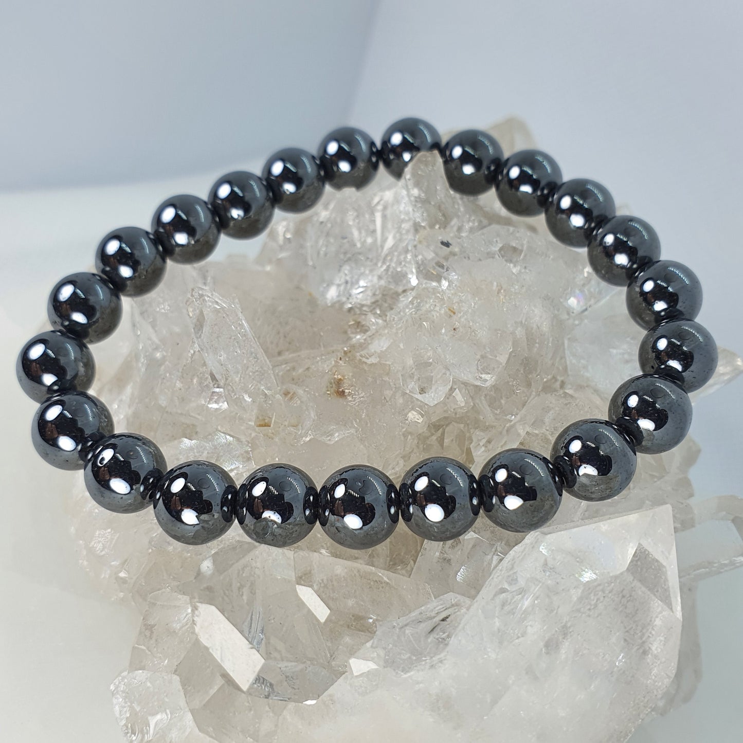 Crystals - Hematite Bracelet (Round Bead)