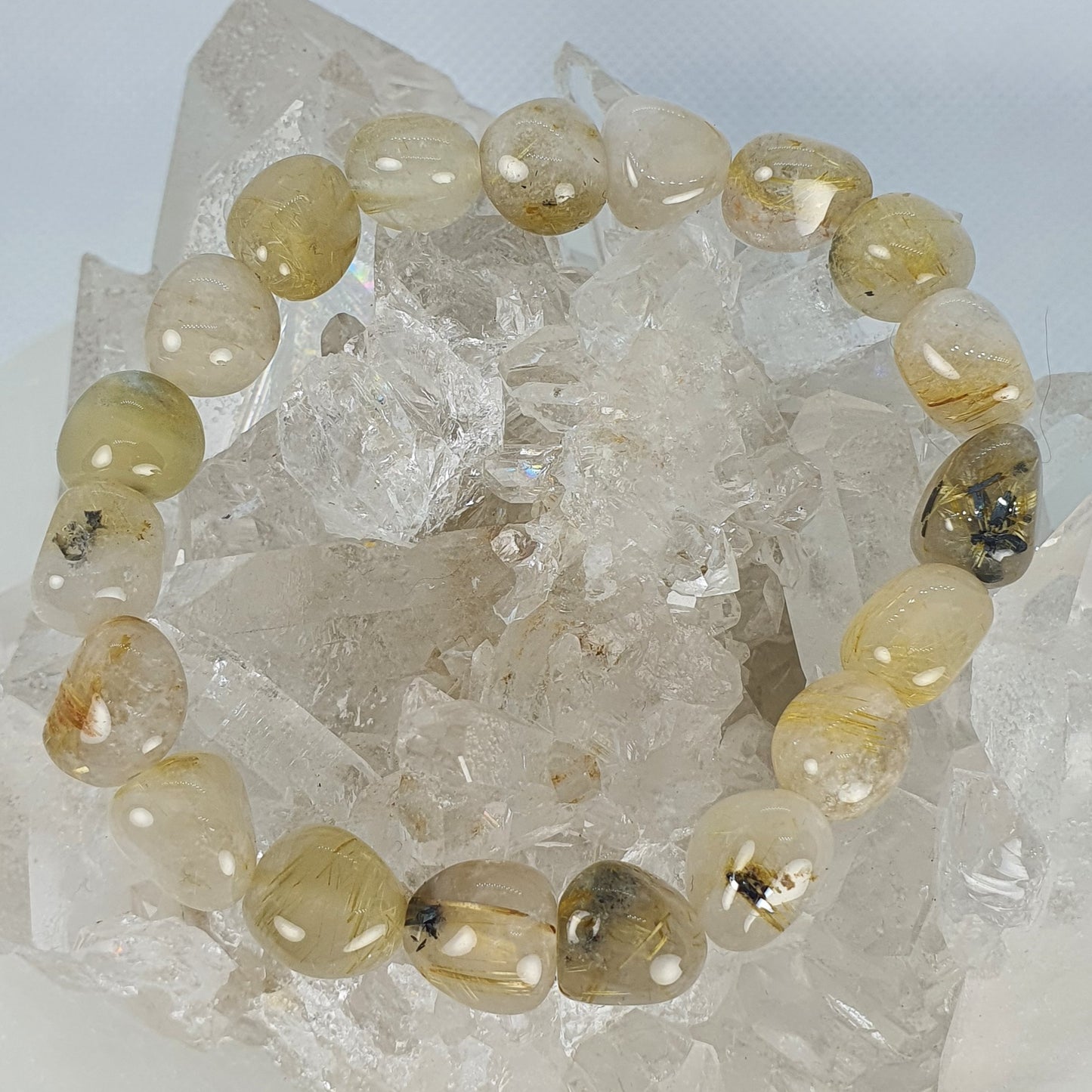 Crystals - Golden Rutile Bracelet (Tumbled Stone)