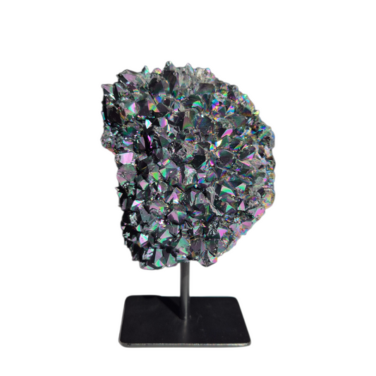 Crystals - Amethyst Natural Cluster with Titanium Coating