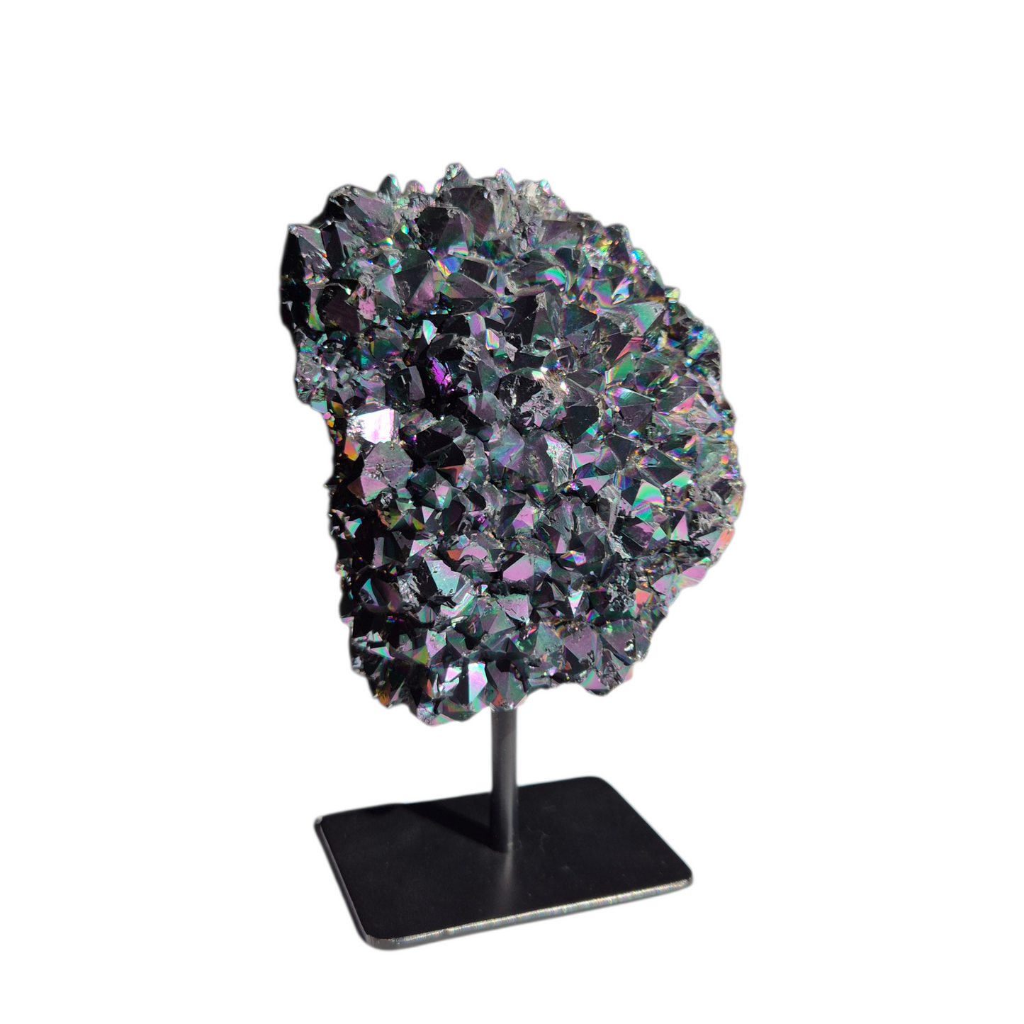 Crystals - Amethyst Natural Cluster with Titanium Coating