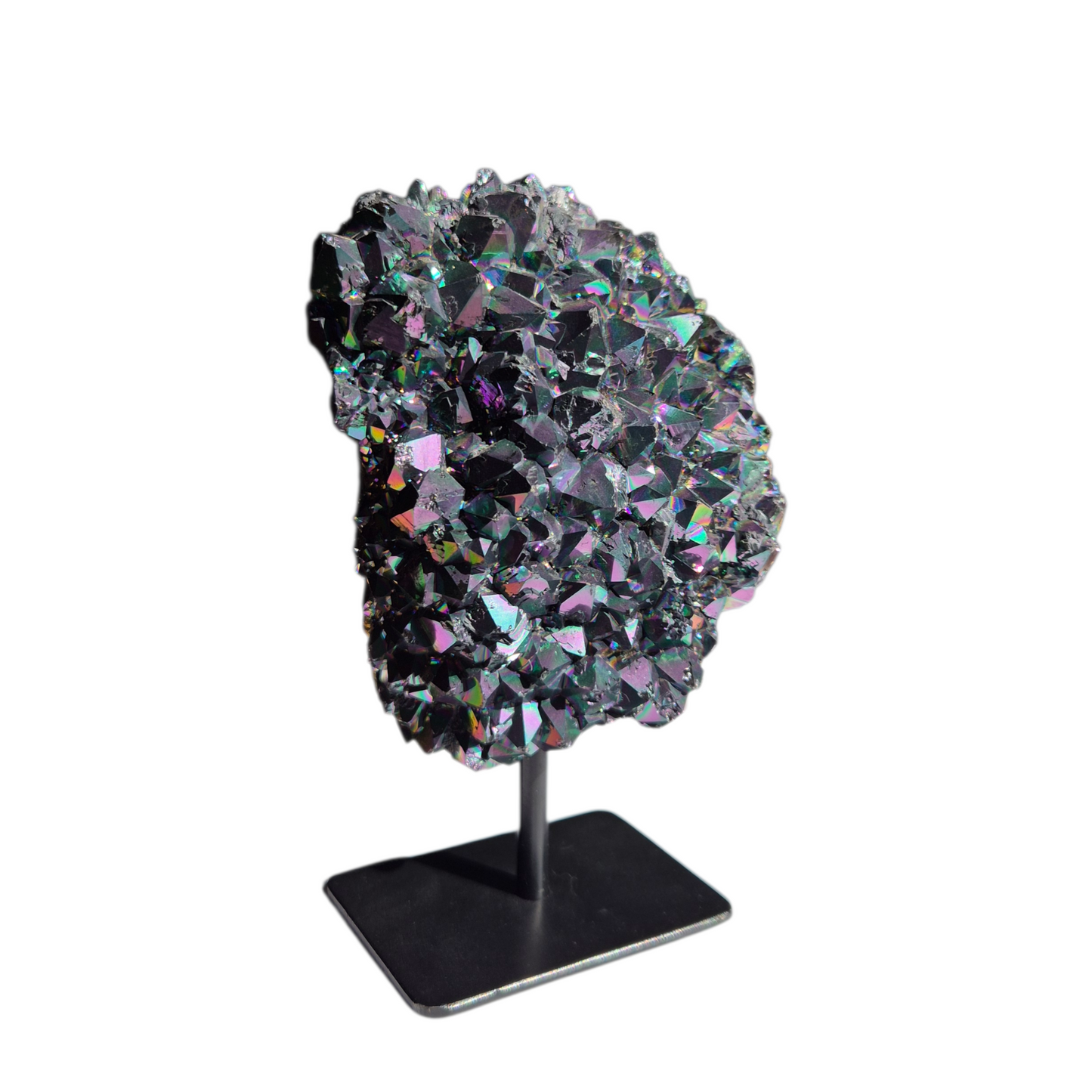 Crystals - Amethyst Natural Cluster with Titanium Coating