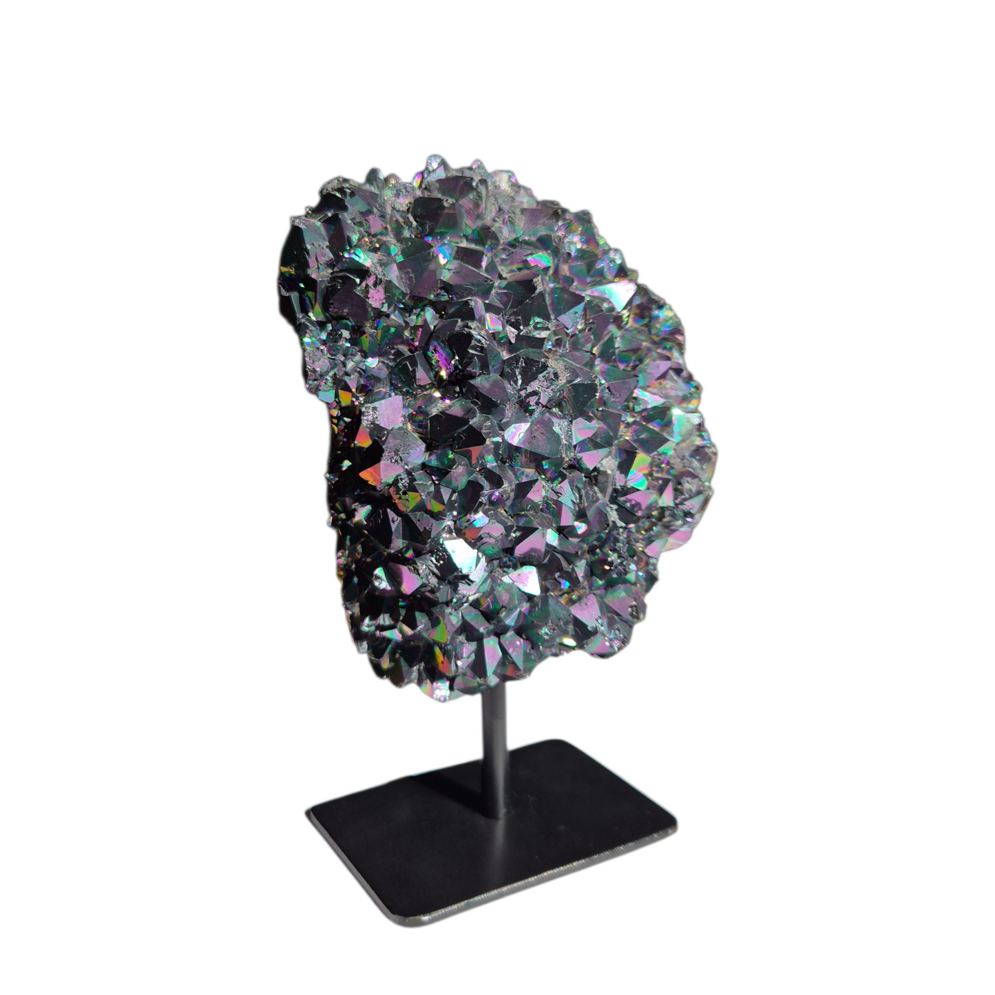 Crystals - Amethyst Natural Cluster with Titanium Coating