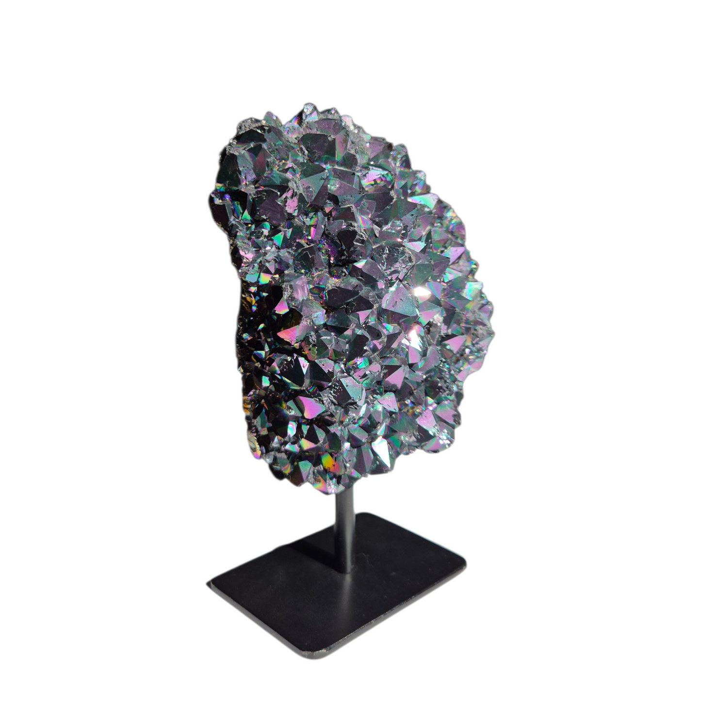 Crystals - Amethyst Natural Cluster with Titanium Coating