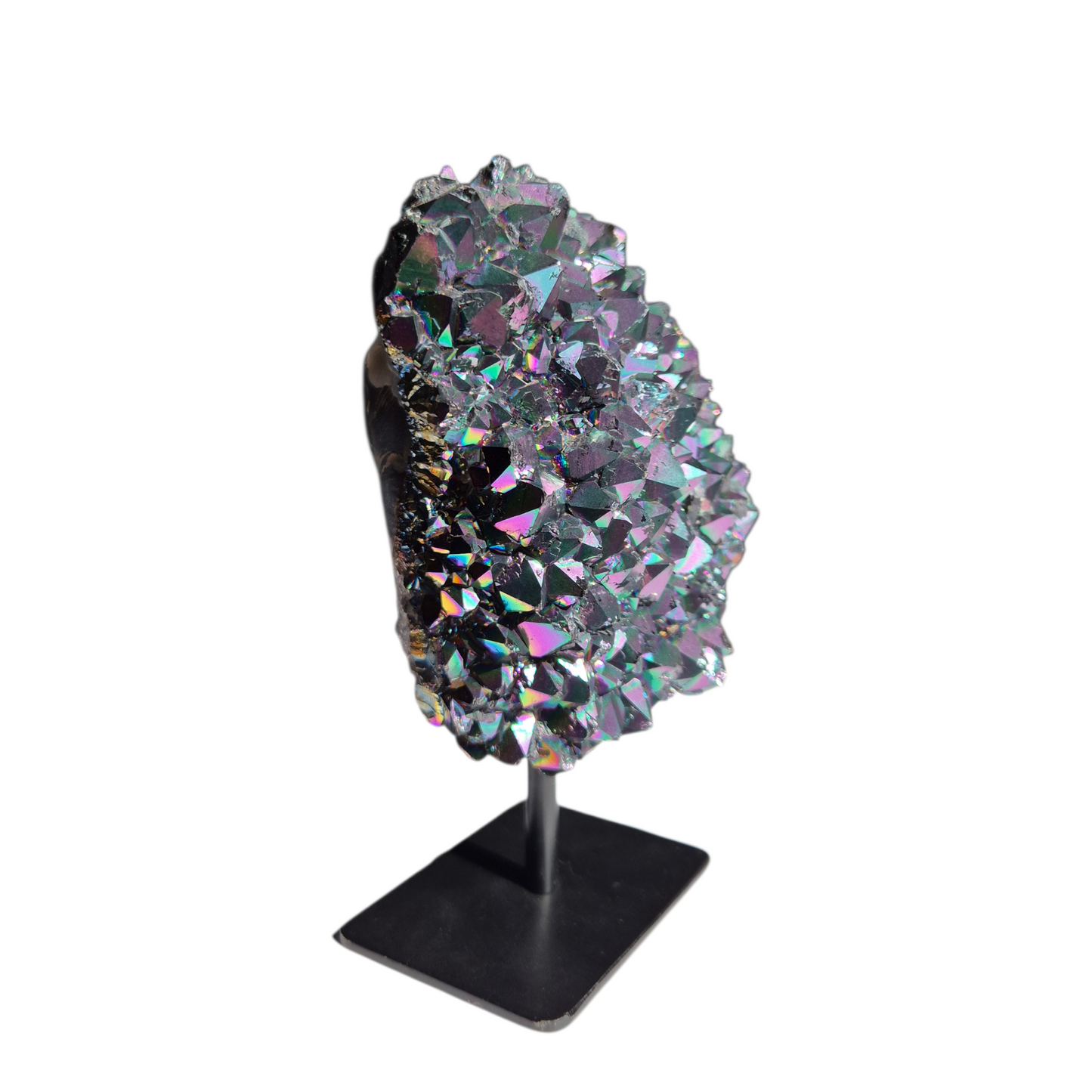 Crystals - Amethyst Natural Cluster with Titanium Coating