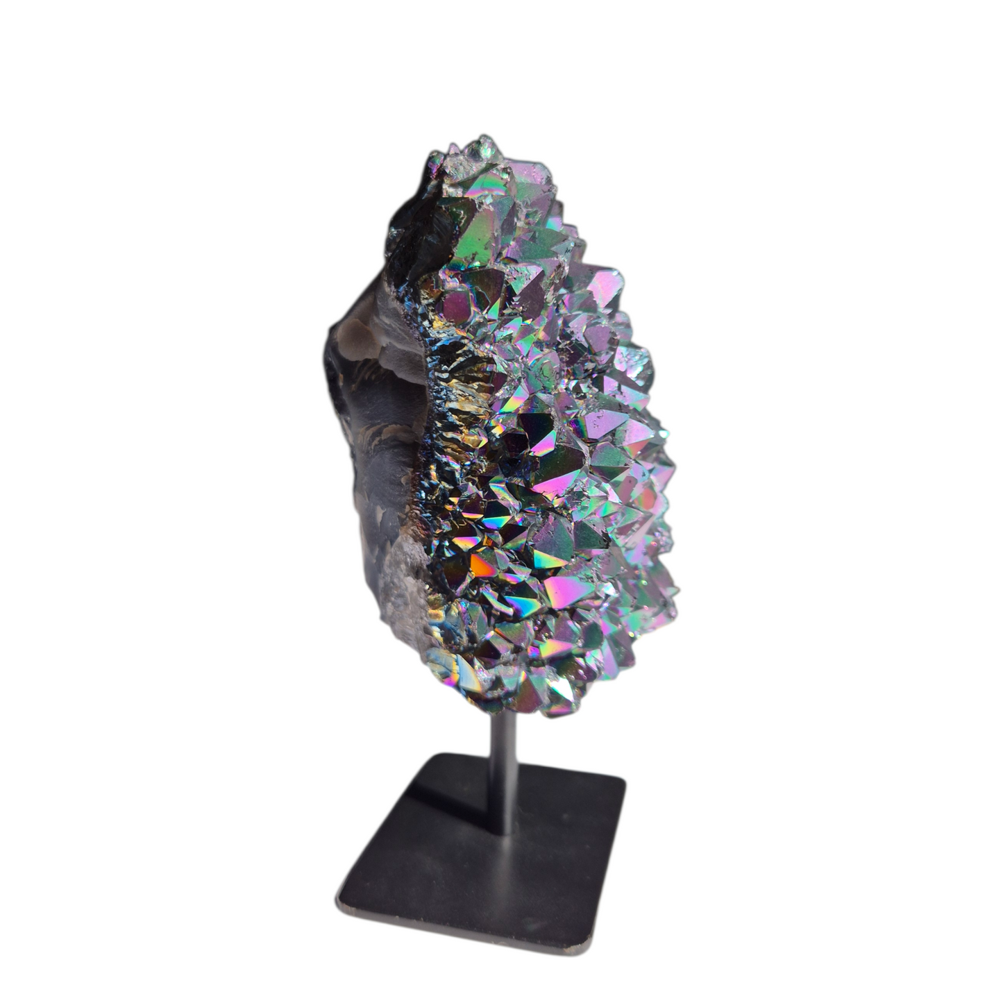 Crystals - Amethyst Natural Cluster with Titanium Coating