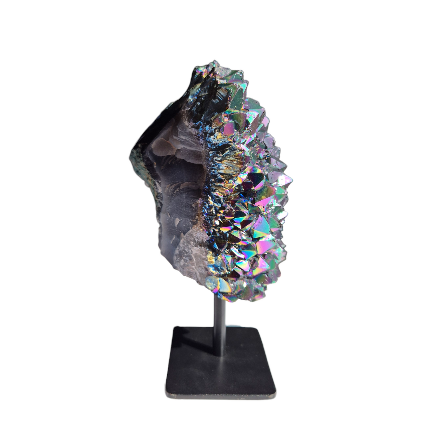 Crystals - Amethyst Natural Cluster with Titanium Coating