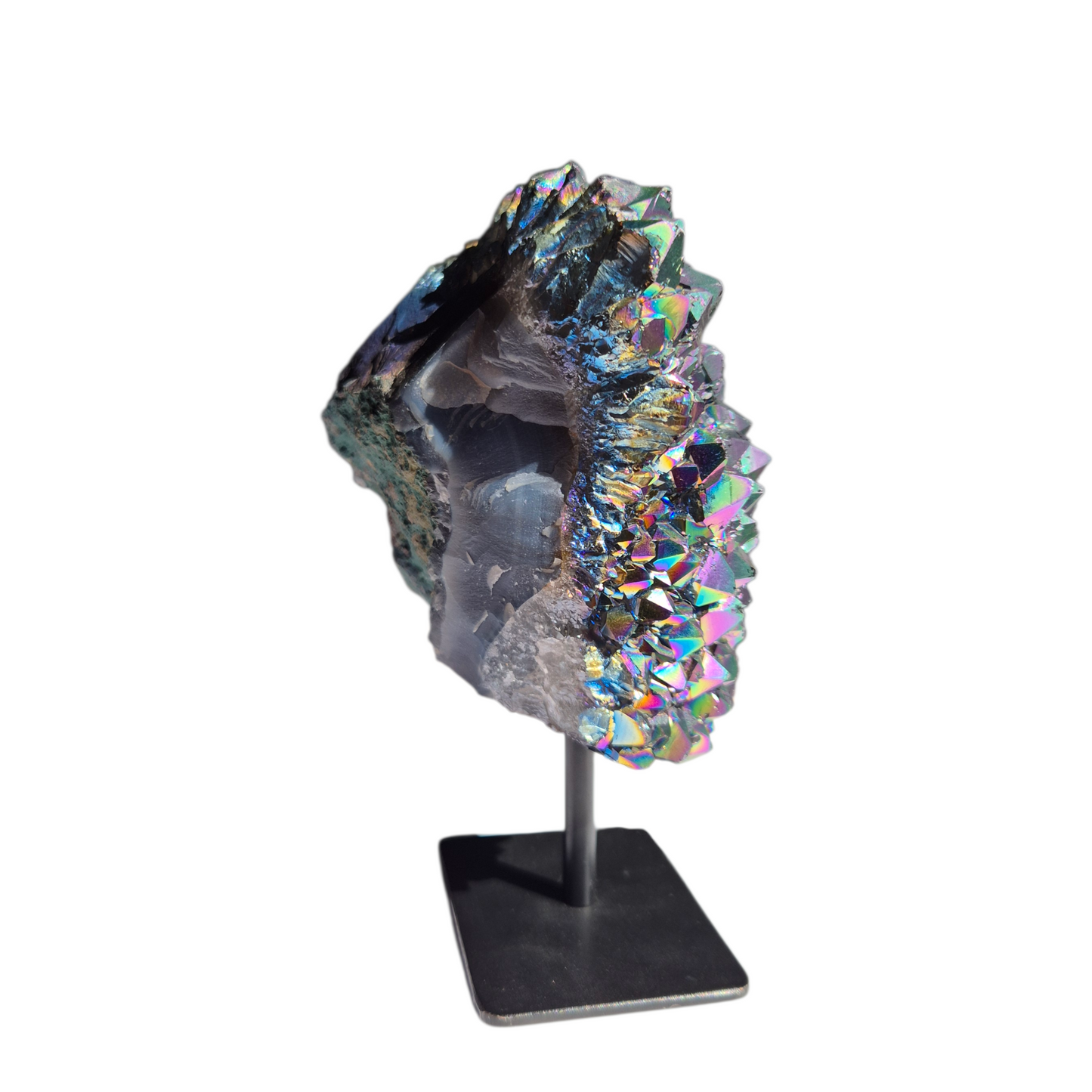 Crystals - Amethyst Natural Cluster with Titanium Coating