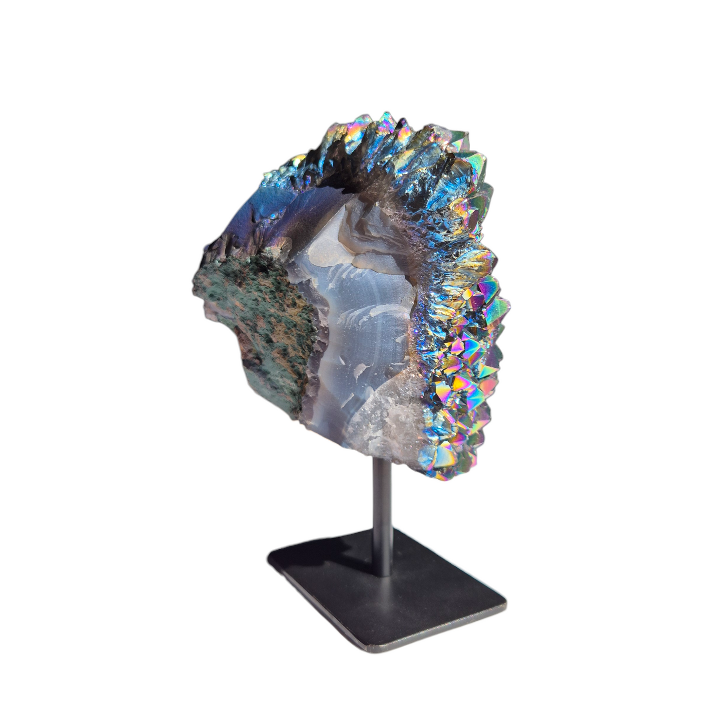 Crystals - Amethyst Natural Cluster with Titanium Coating