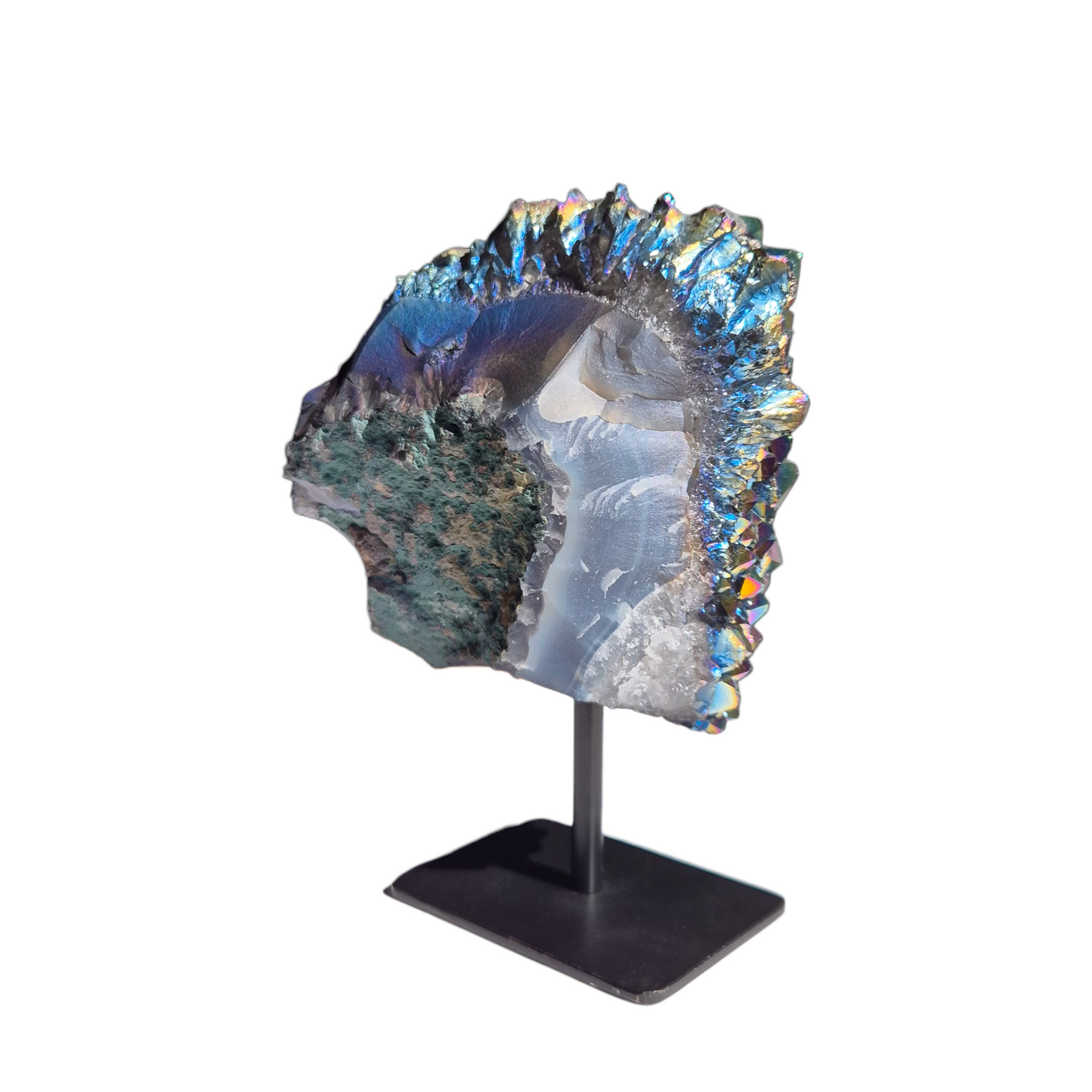 Crystals - Amethyst Natural Cluster with Titanium Coating