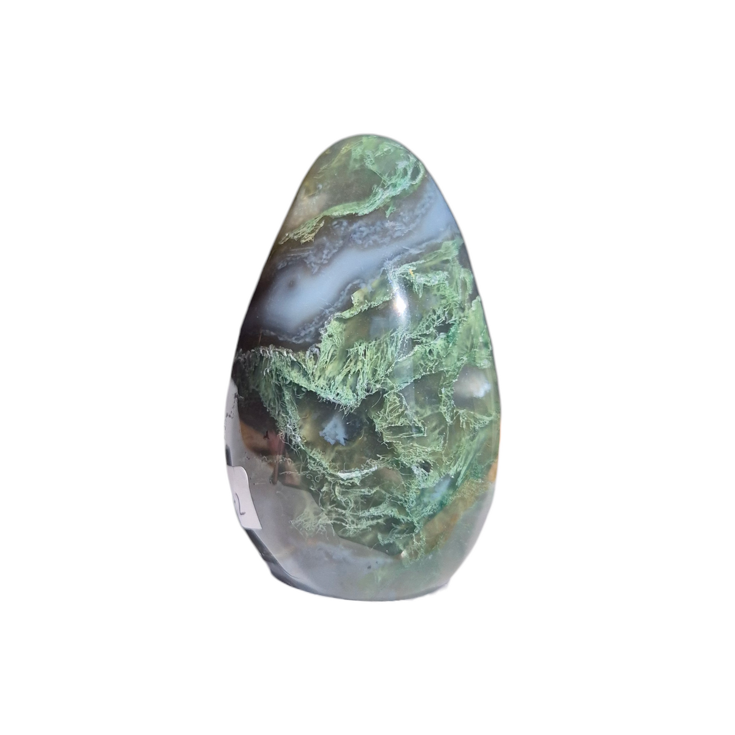 Crystals - Green Moss Agate Polished Egg