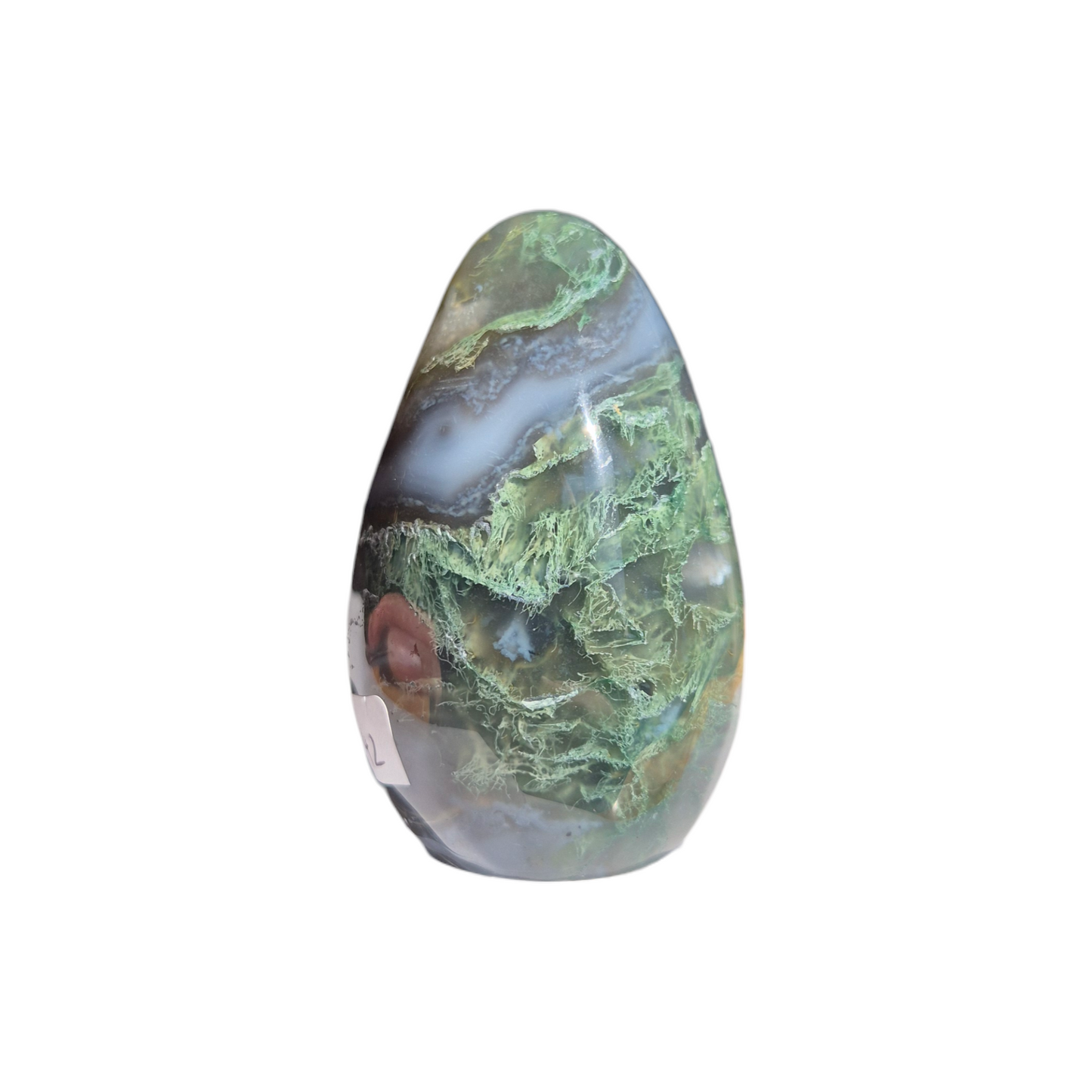 Crystals - Green Moss Agate Polished Egg