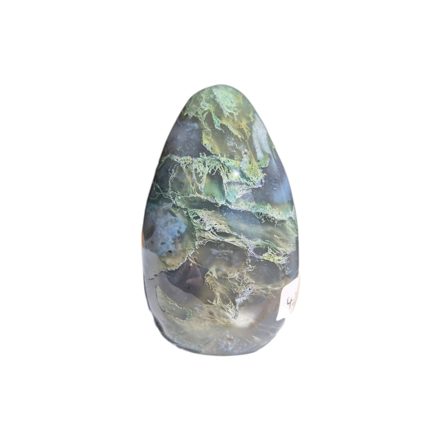 Crystals - Green Moss Agate Polished Egg