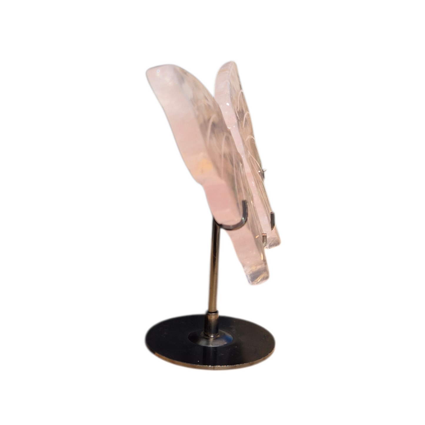 Crystals - Rose Quartz Butterfly Wings with Stand
