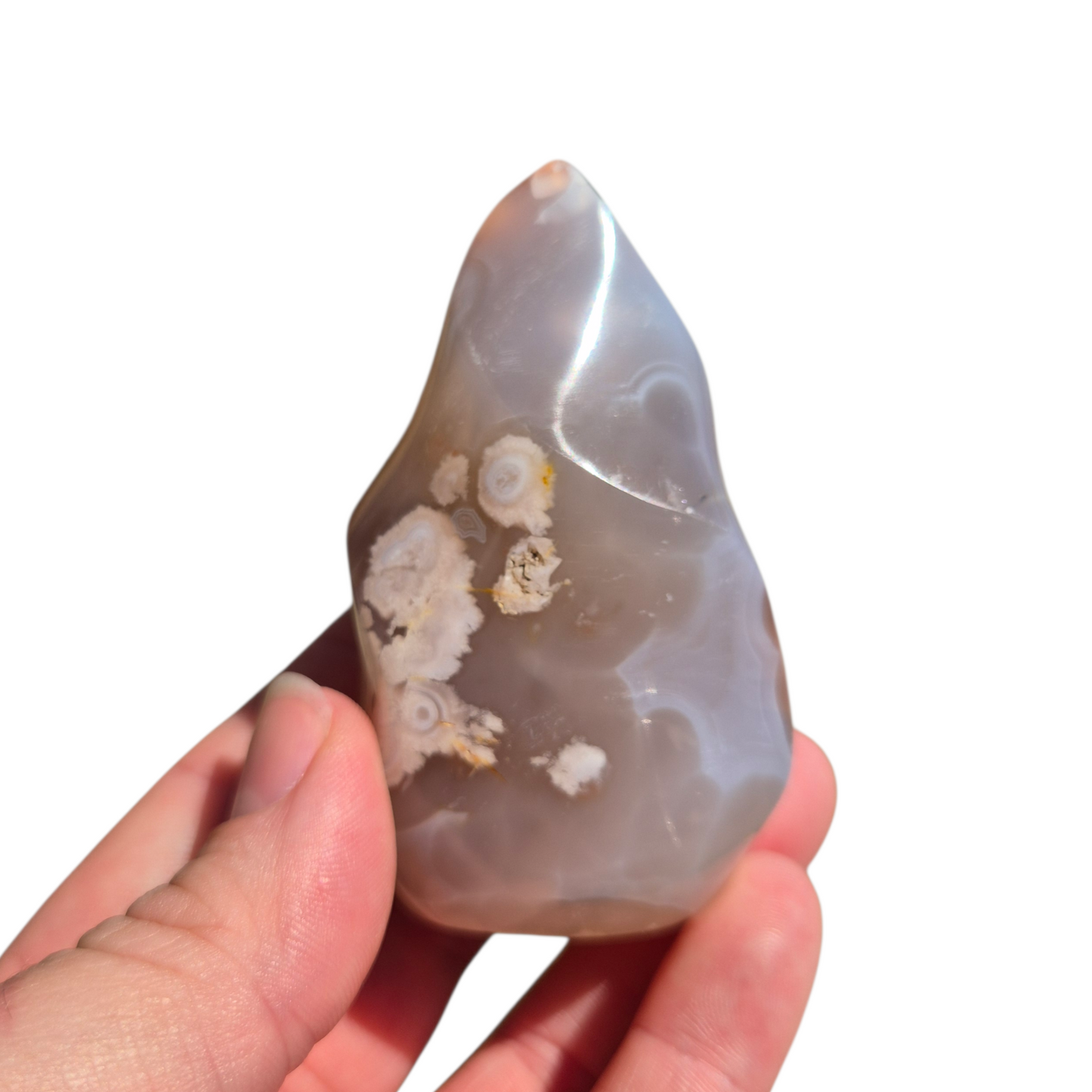 Crystals - Flower Agate Polished Flame