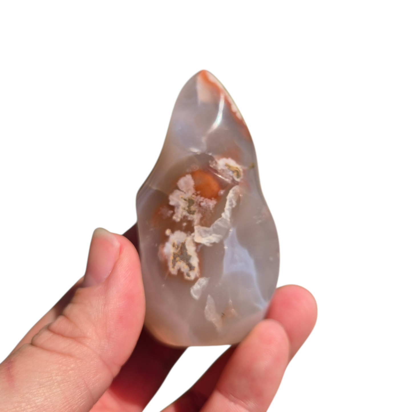 Crystals - Flower Agate Polished Flame