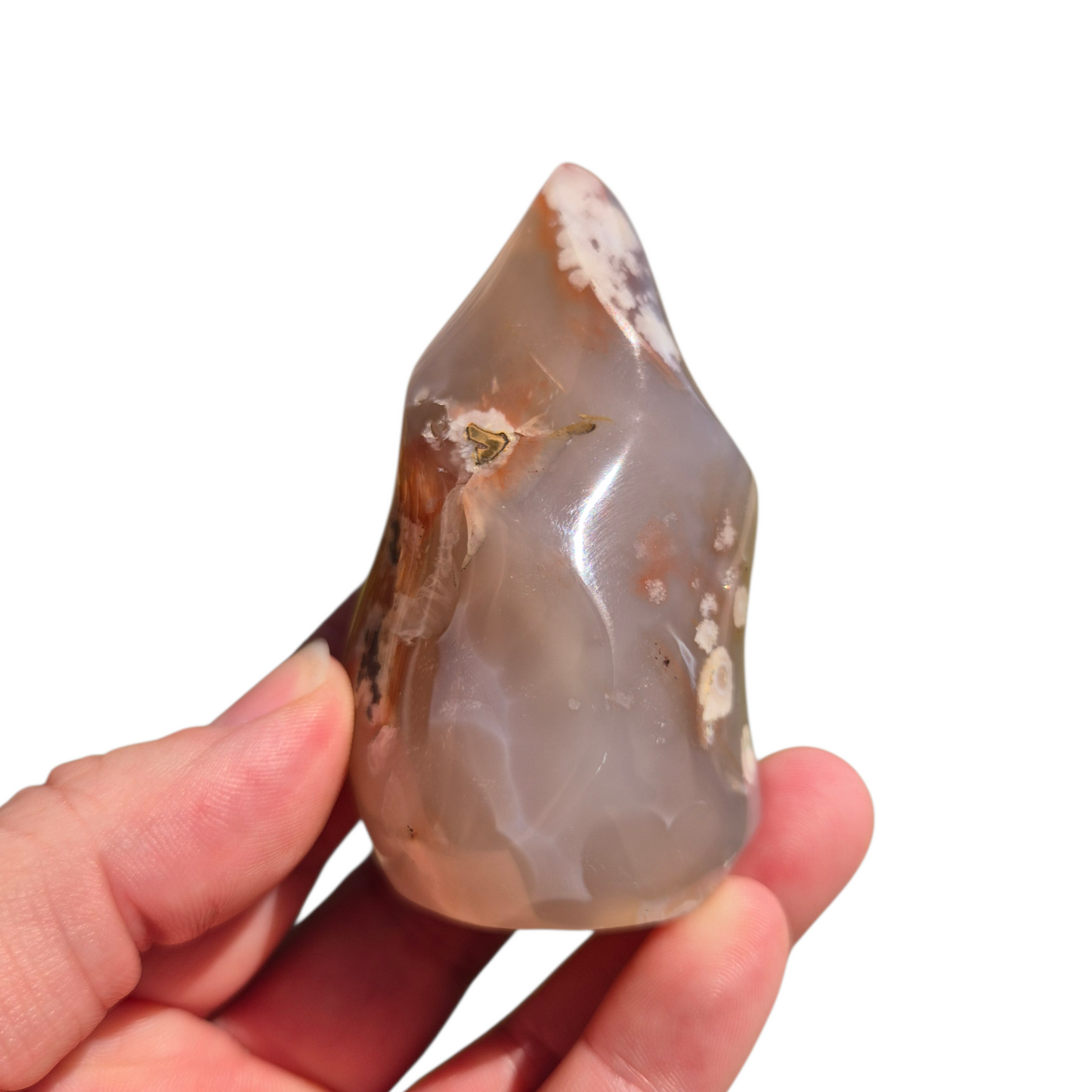 Crystals - Flower Agate Polished Flame