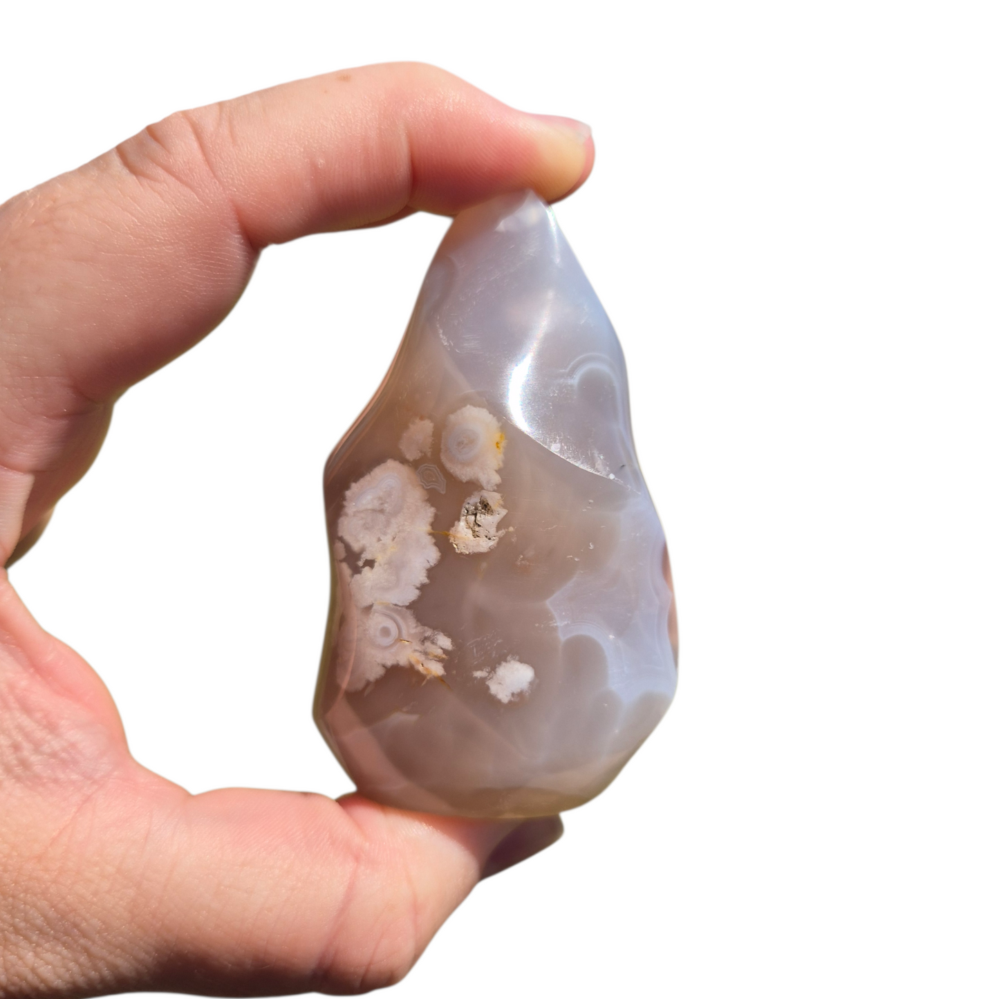 Crystals - Flower Agate Polished Flame
