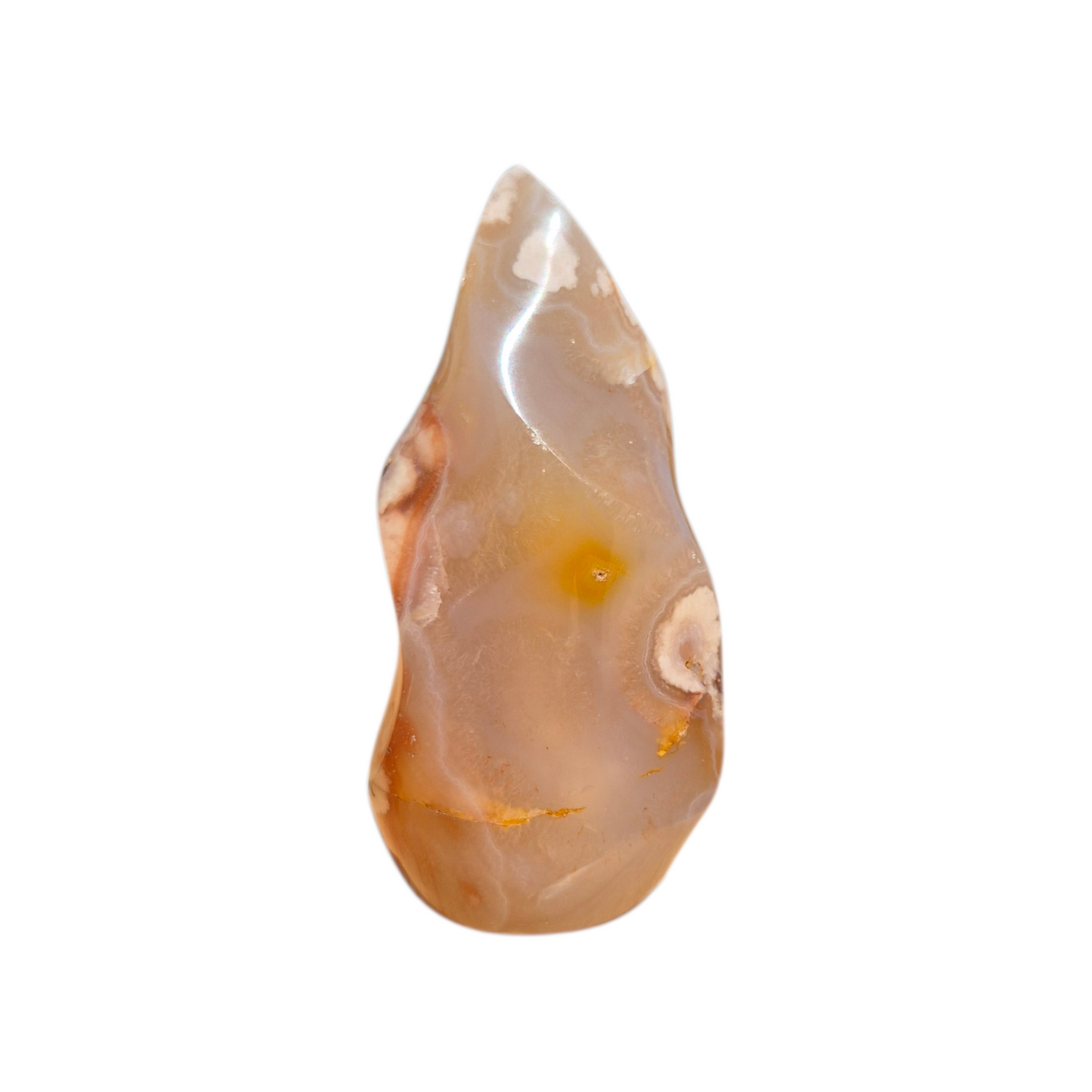 Crystals - Flower Agate Polished Flame