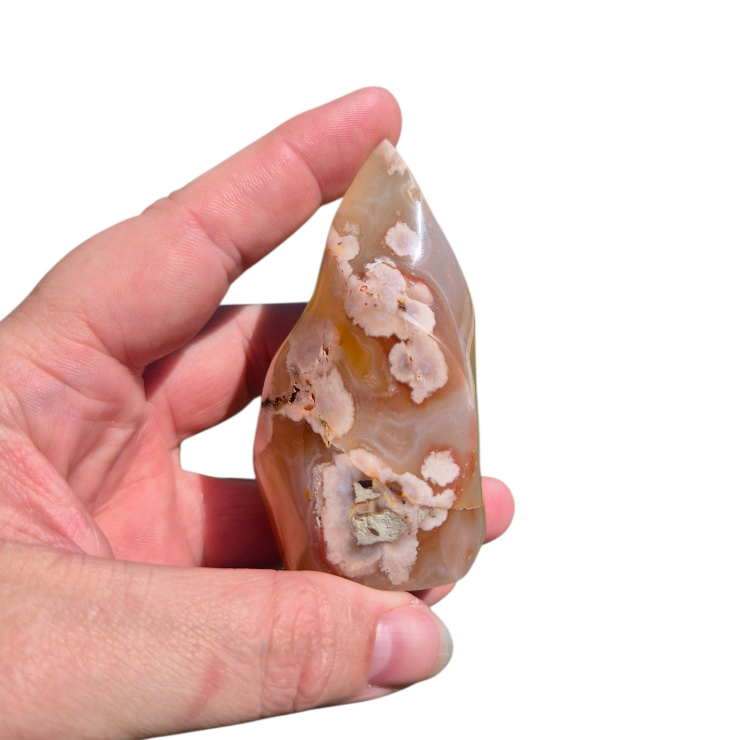 Crystals - Flower Agate Polished Flame