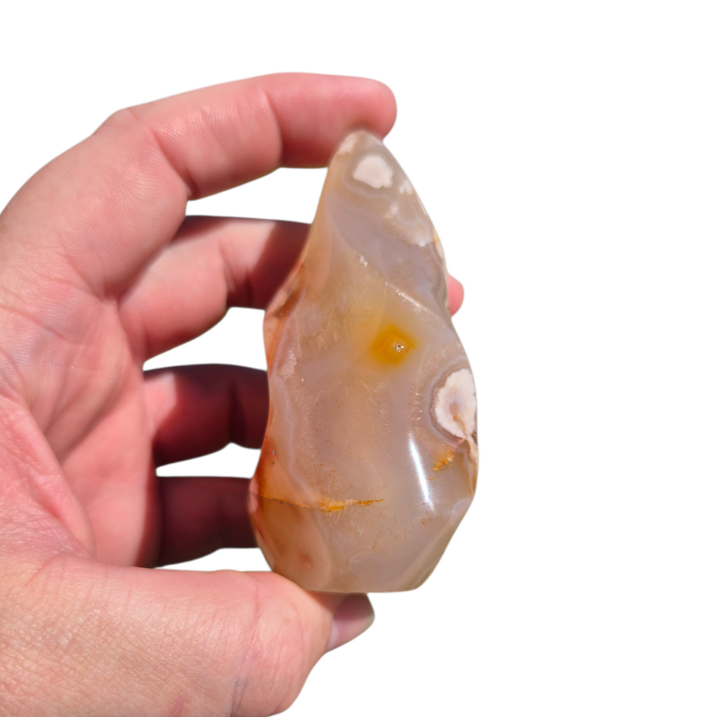 Crystals - Flower Agate Polished Flame