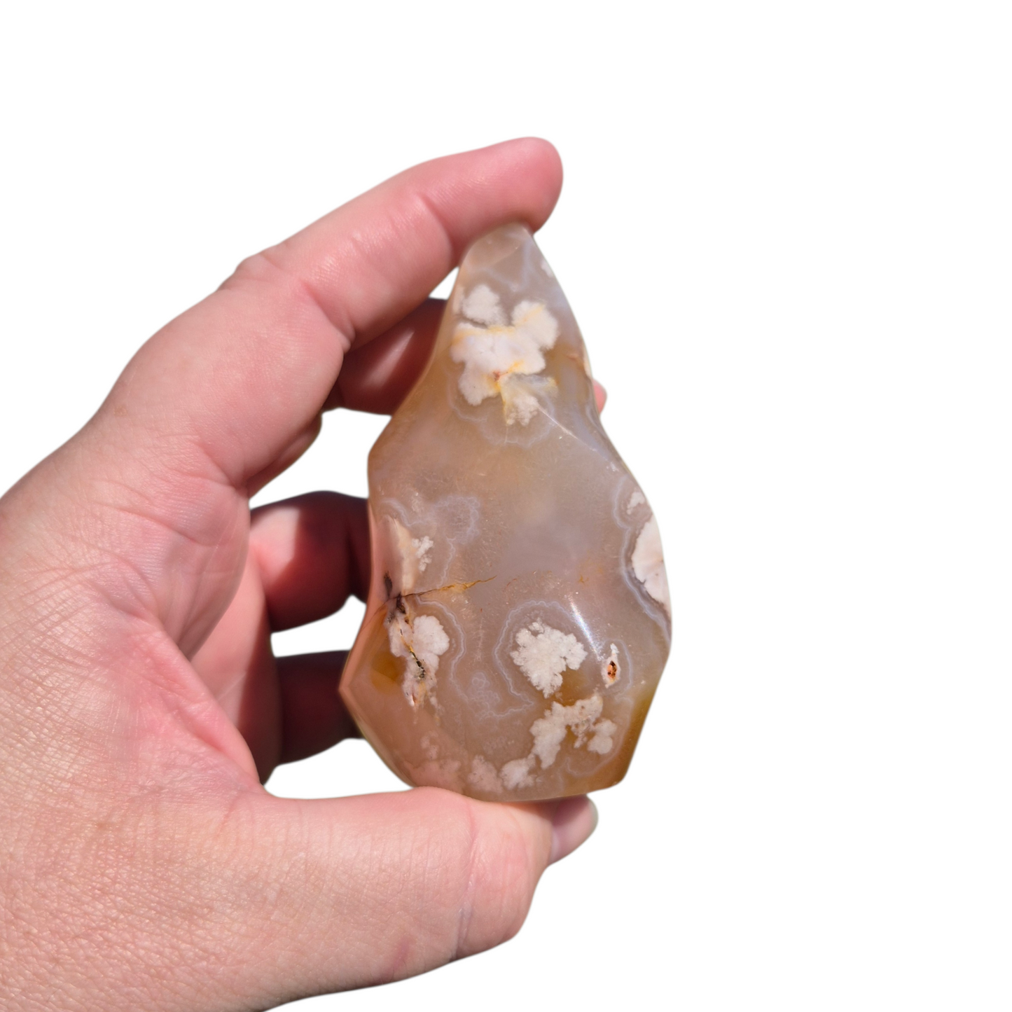 Crystals - Flower Agate Polished Flame