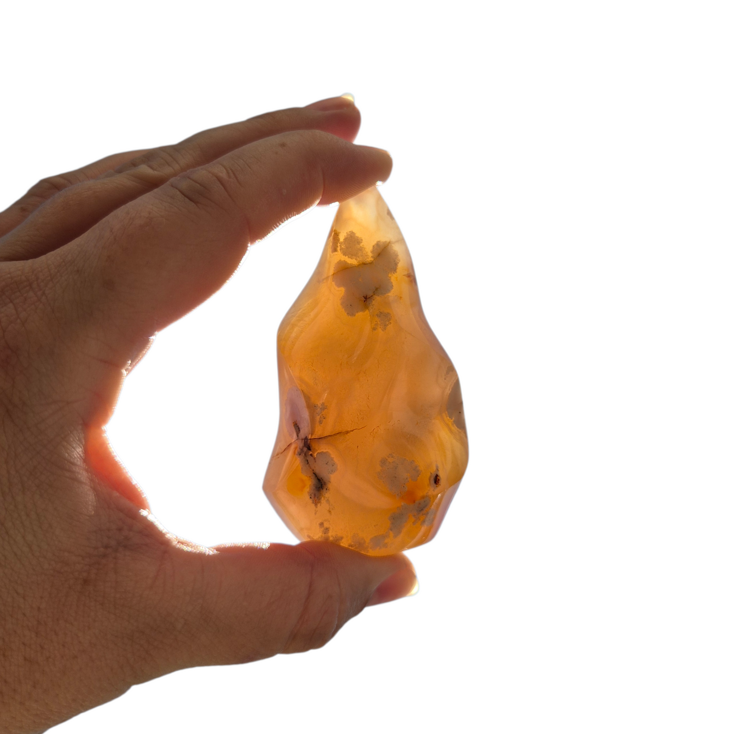 Crystals - Flower Agate Polished Flame