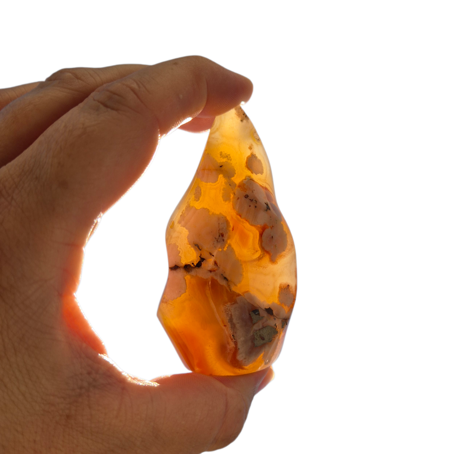 Crystals - Flower Agate Polished Flame