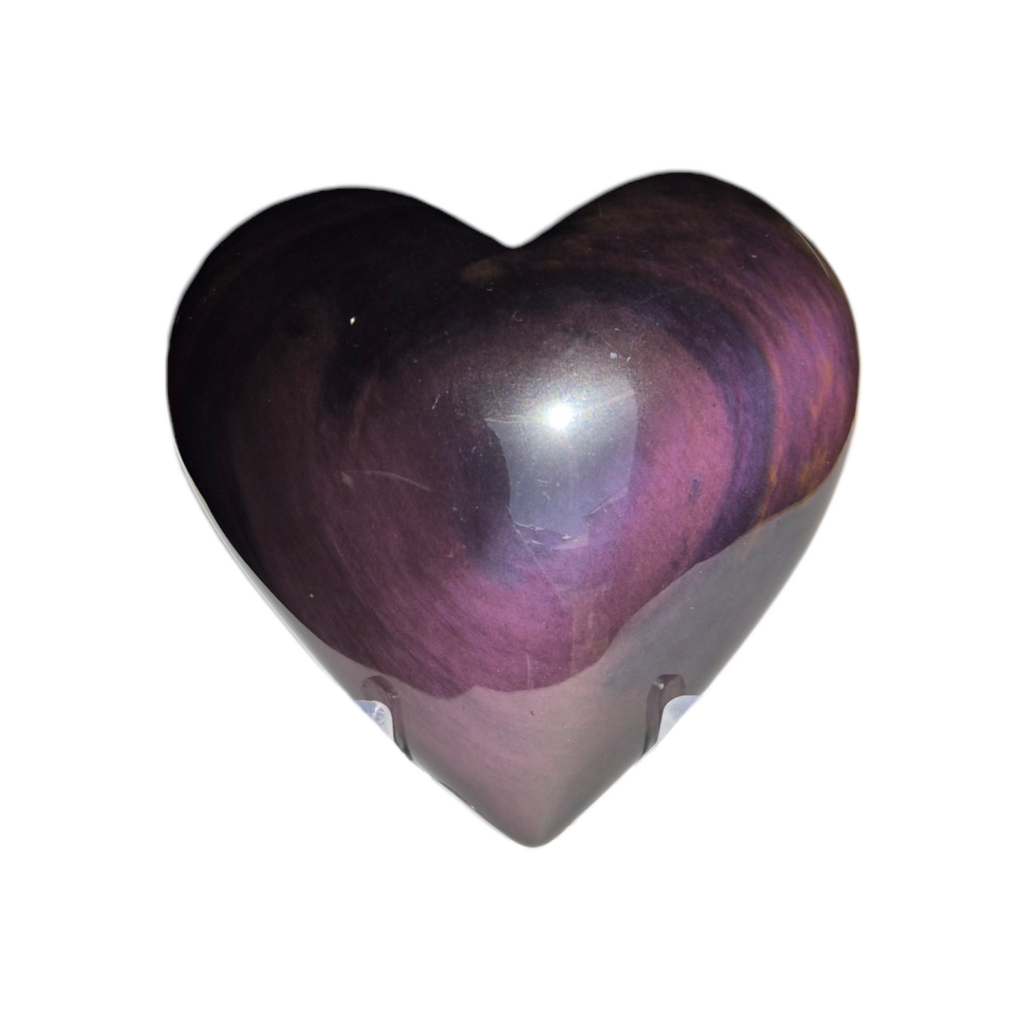 Crystals - Rainbow Obsidian Polished Heart