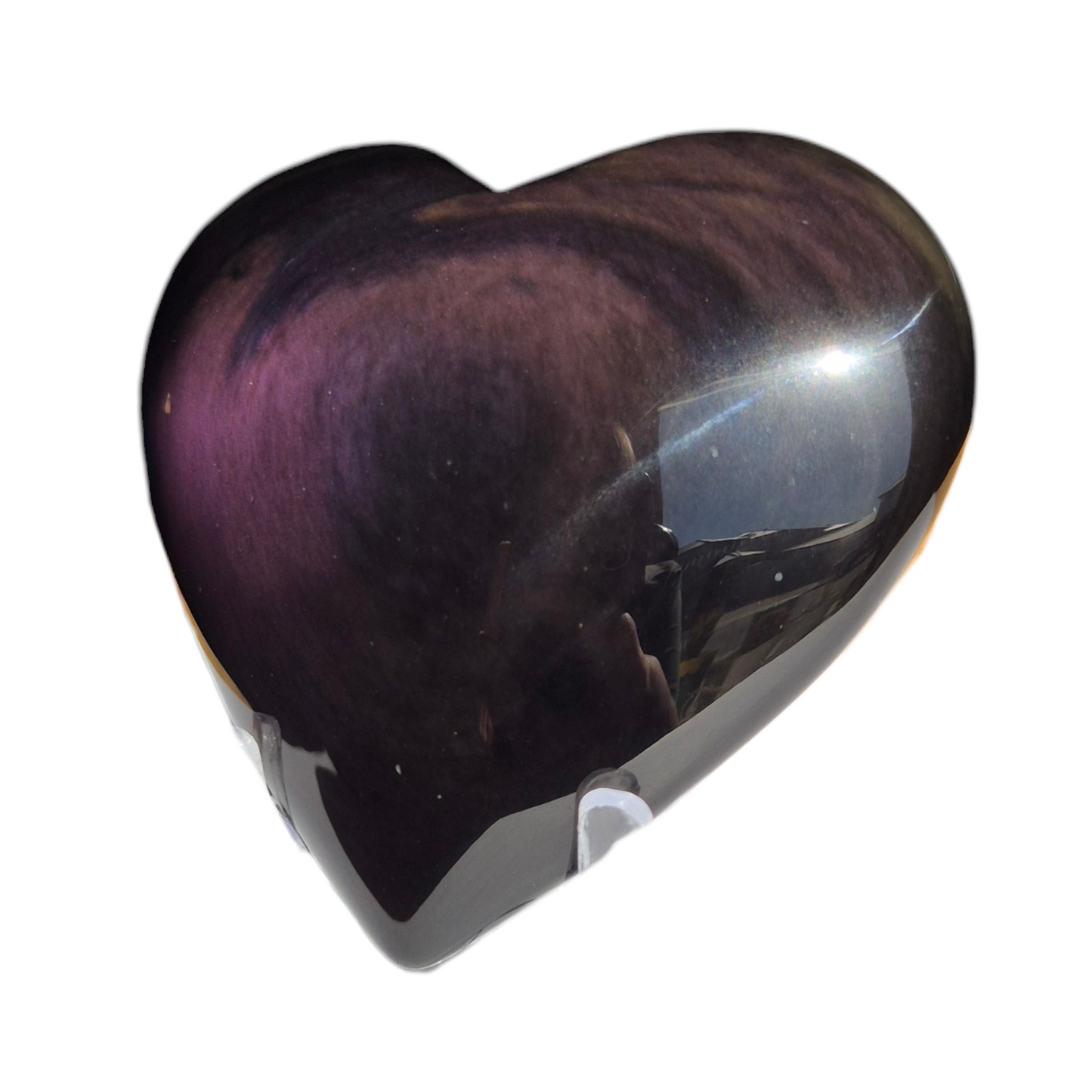 Crystals - Rainbow Obsidian Polished Heart