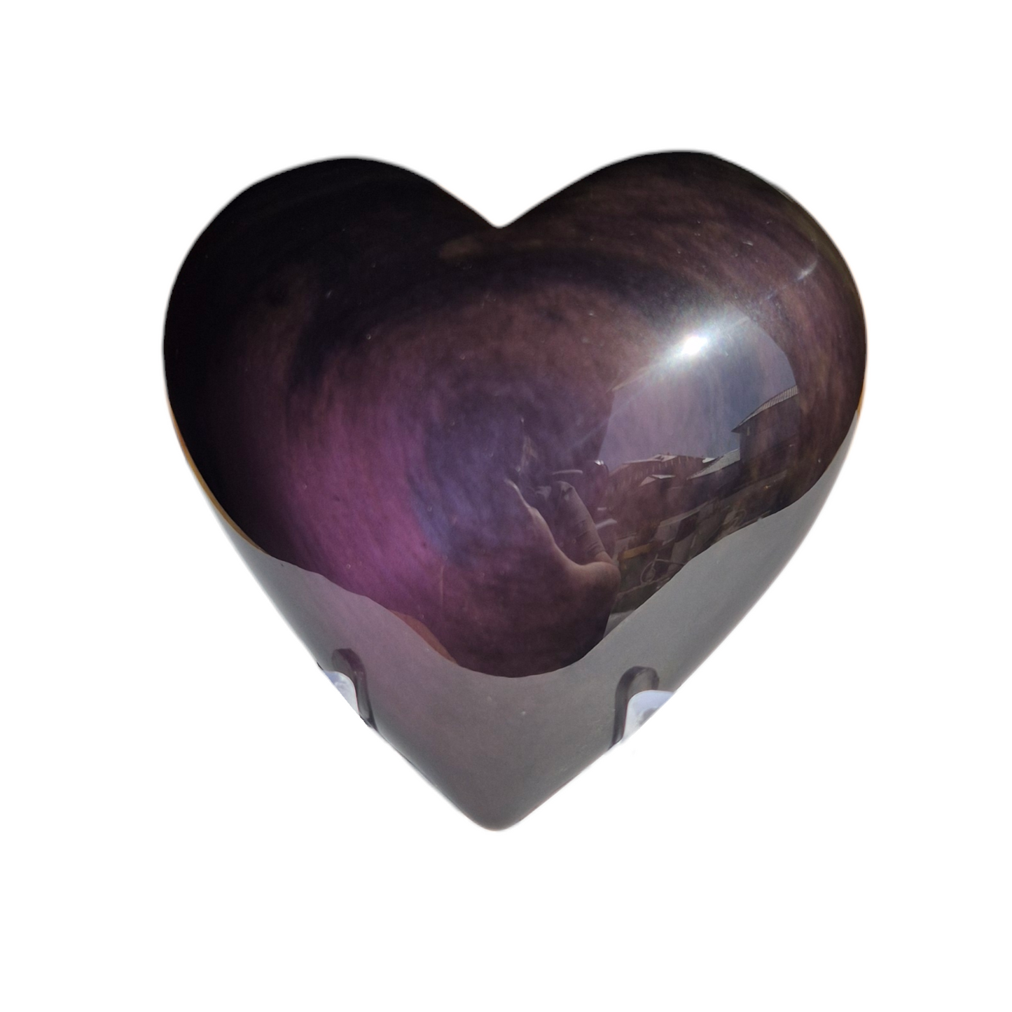 Crystals - Rainbow Obsidian Polished Heart