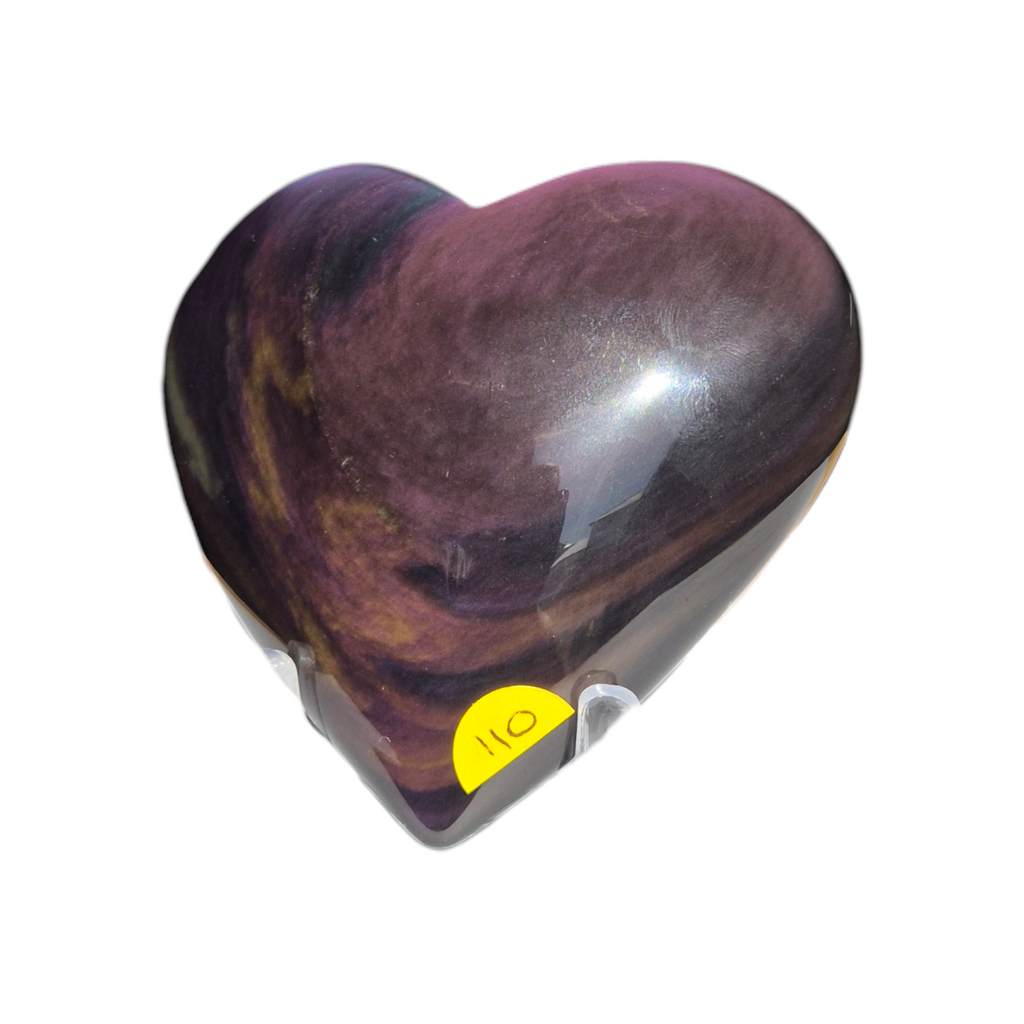Crystals - Rainbow Obsidian Polished Heart
