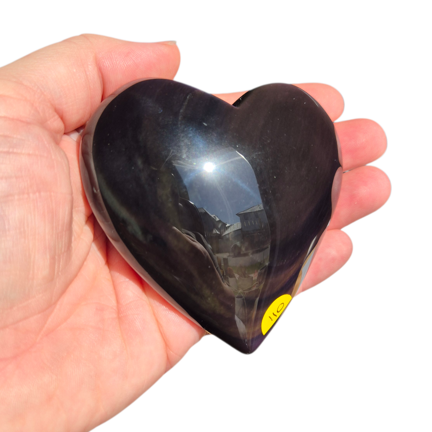 Crystals - Rainbow Obsidian Polished Heart