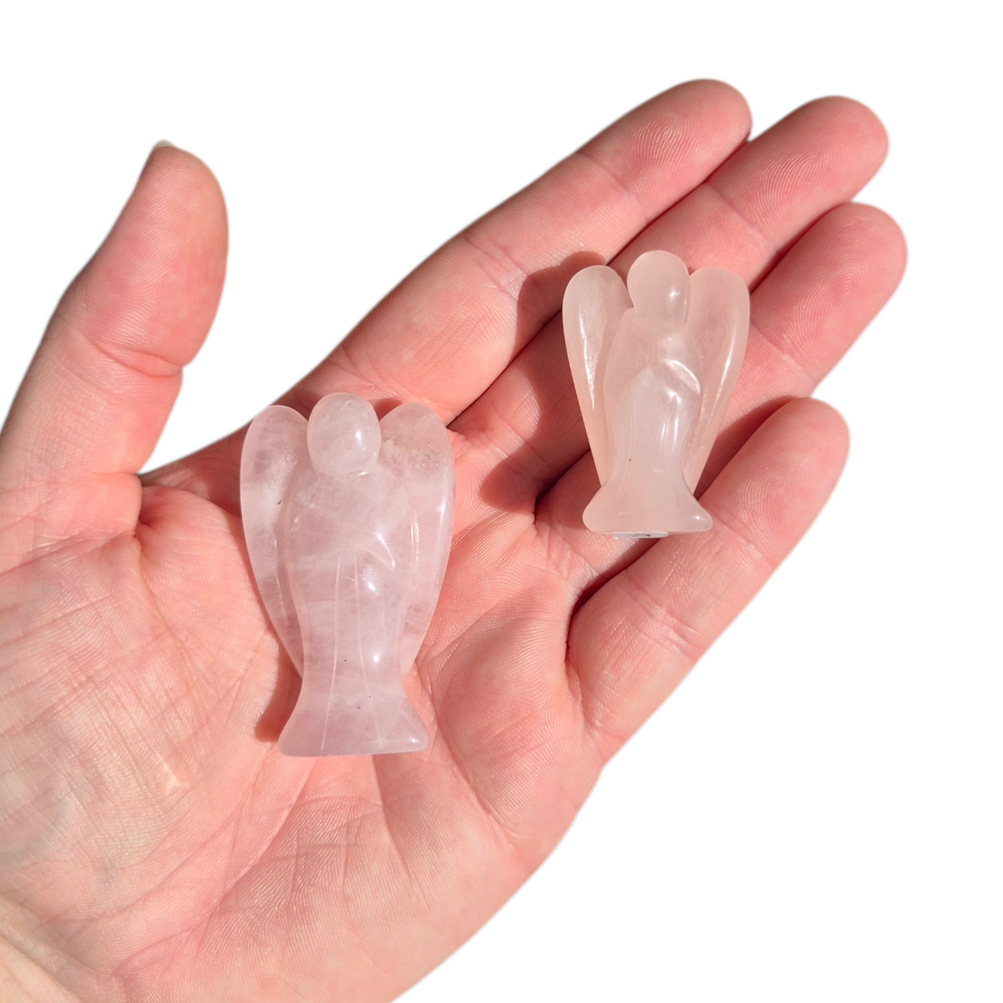 Crystals - Rose Quartz Angel Carvings