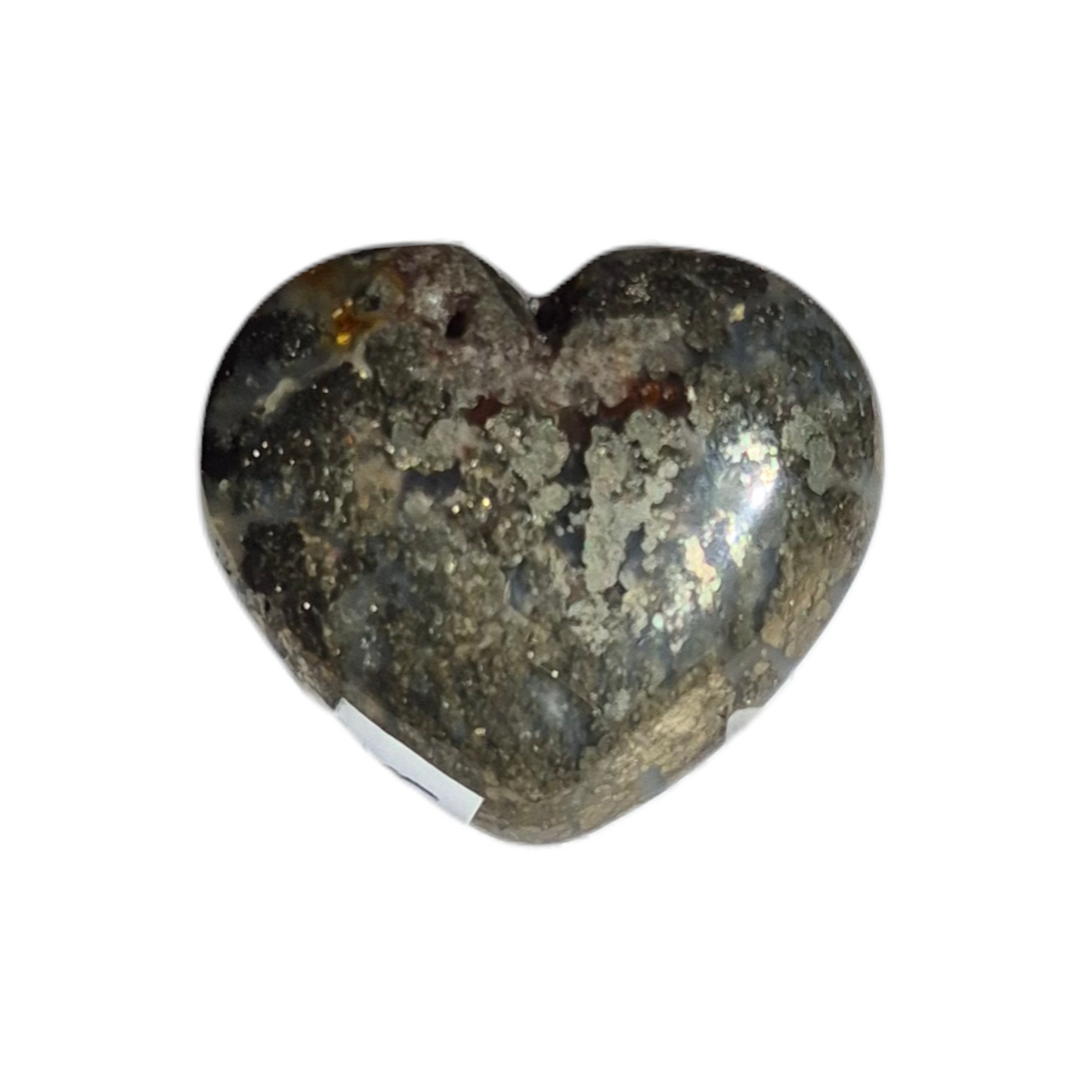 Crystals - Pyrite (in Chalcedony) Polished Heart
