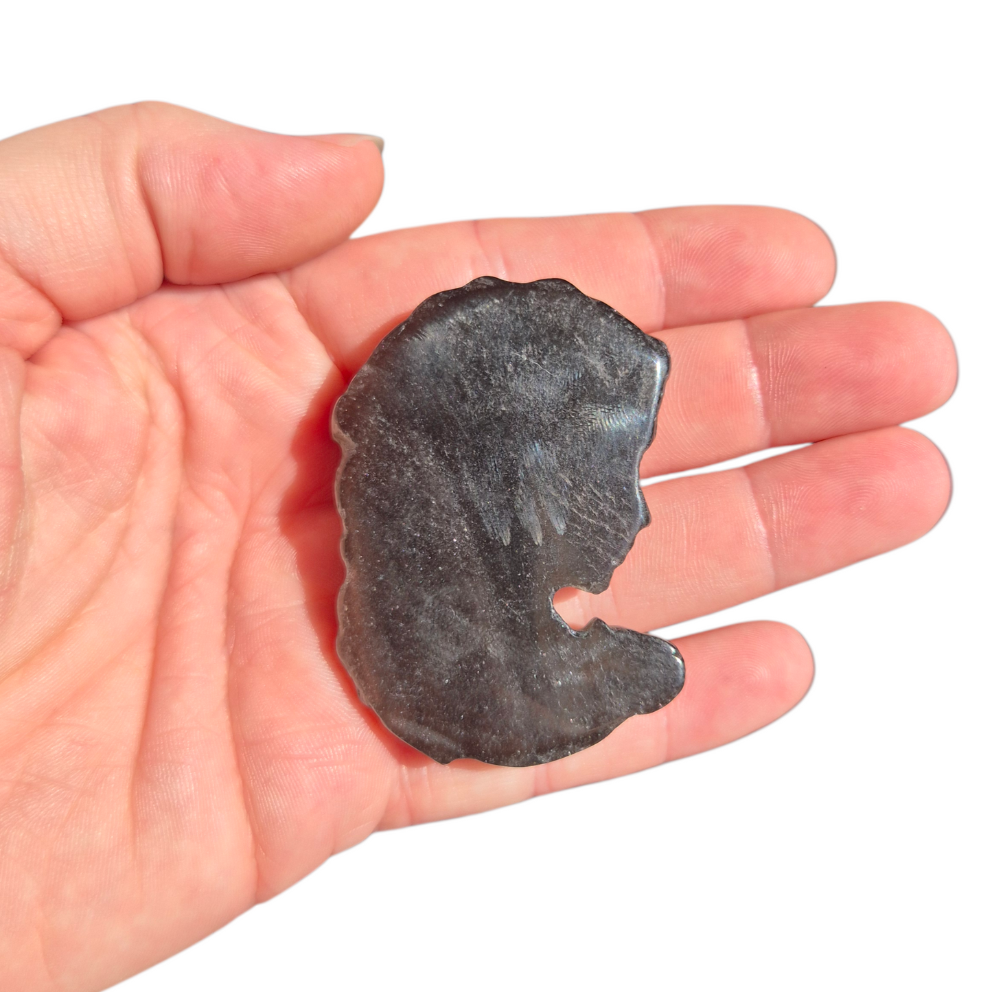 Crystals - Silver Sheen Obsidian Medusa Carving