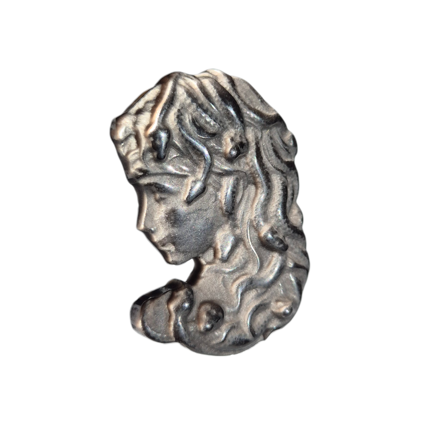 Crystals - Silver Sheen Obsidian Medusa Carving