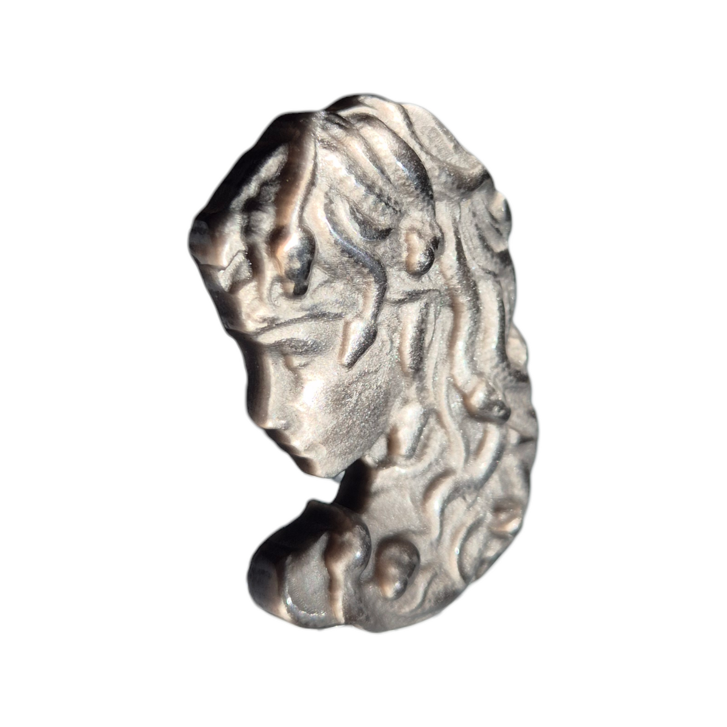 Crystals - Silver Sheen Obsidian Medusa Carving