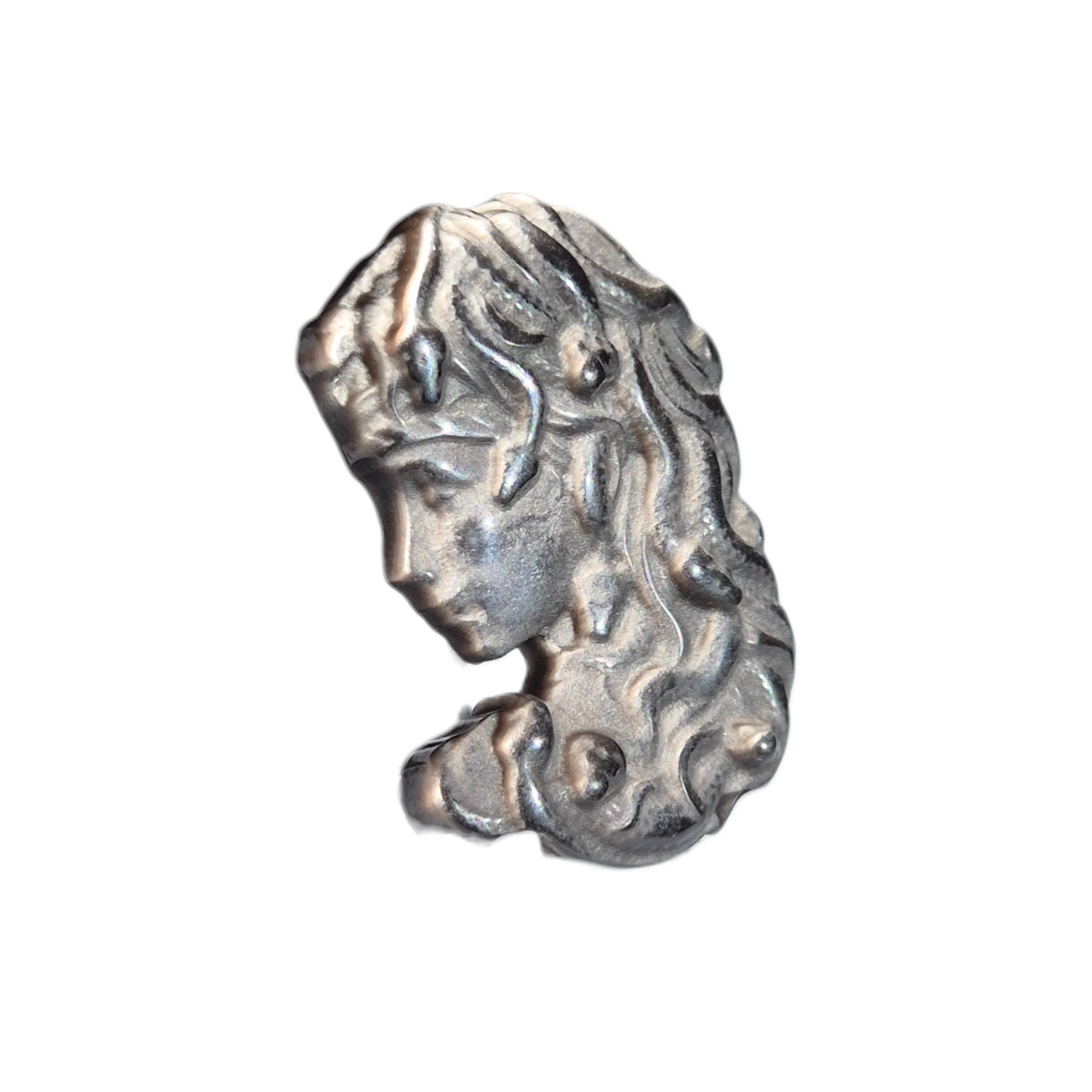 Crystals - Silver Sheen Obsidian Medusa Carving