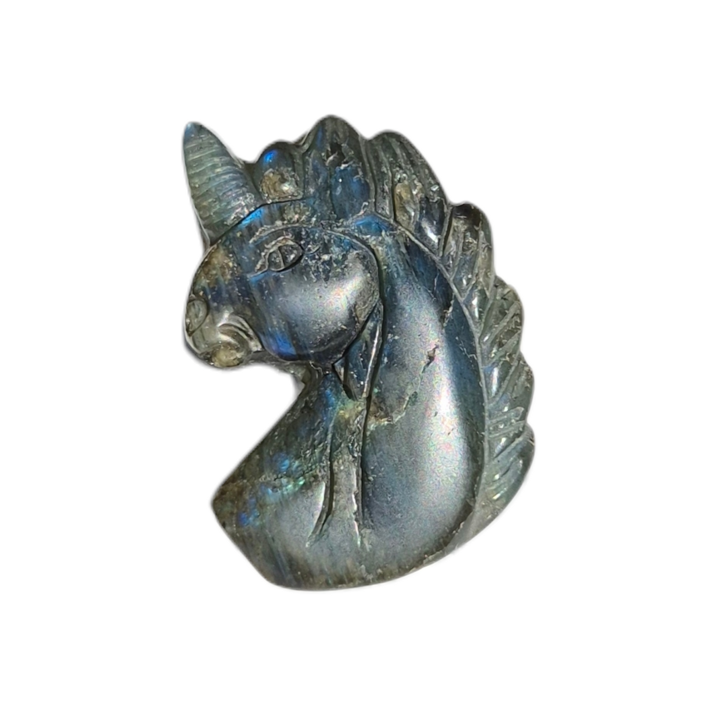 Crystals - Labradorite Unicorn Carving