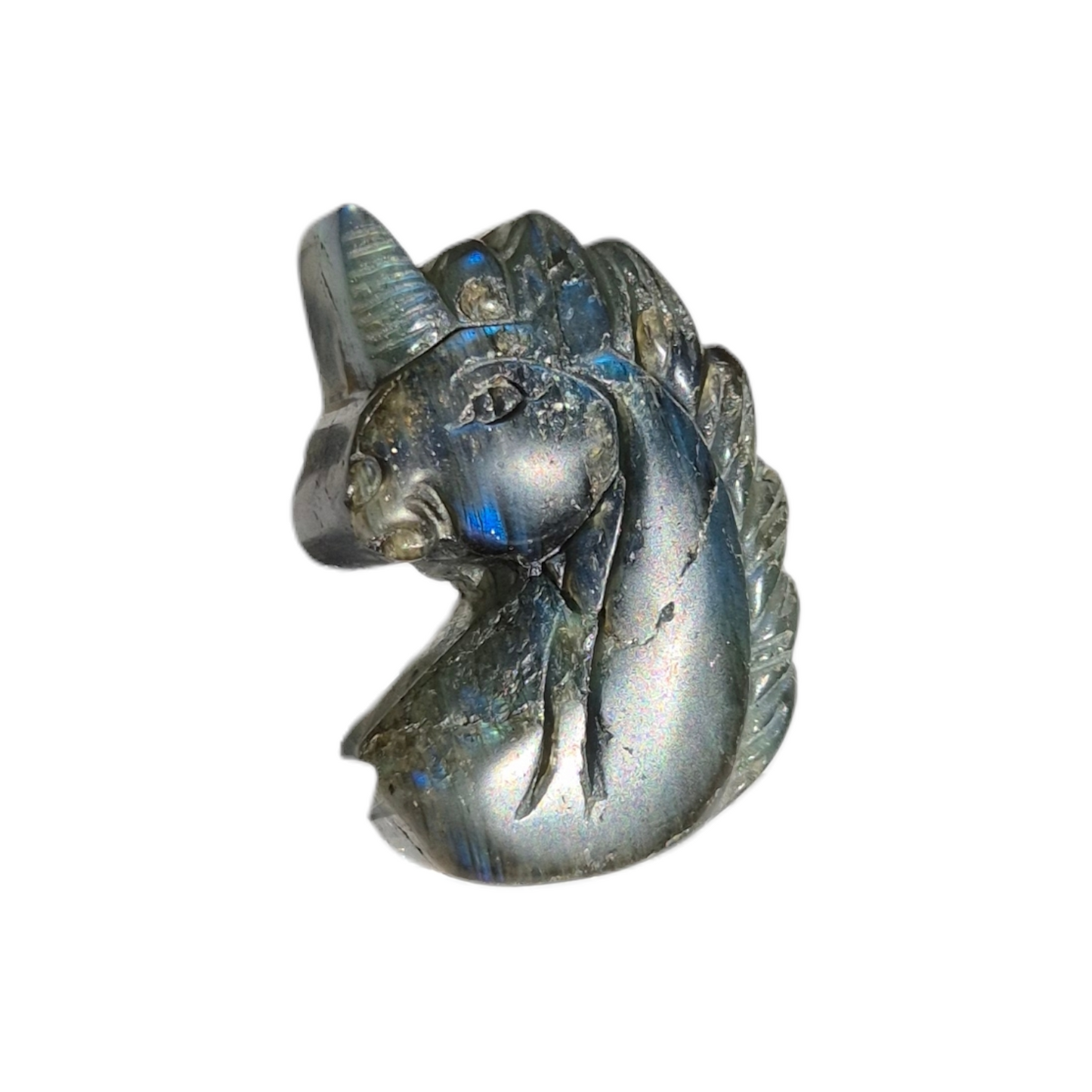 Crystals - Labradorite Unicorn Carving