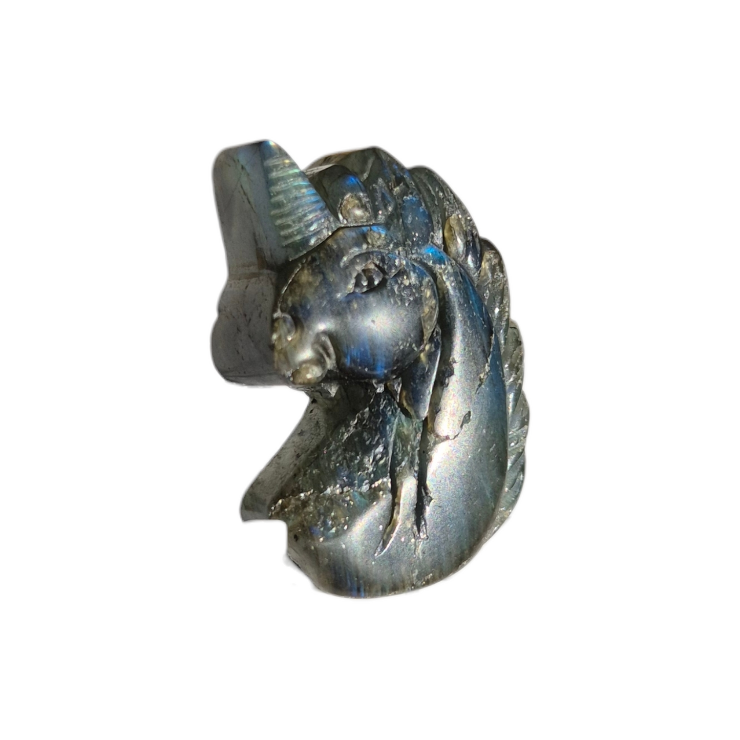 Crystals - Labradorite Unicorn Carving