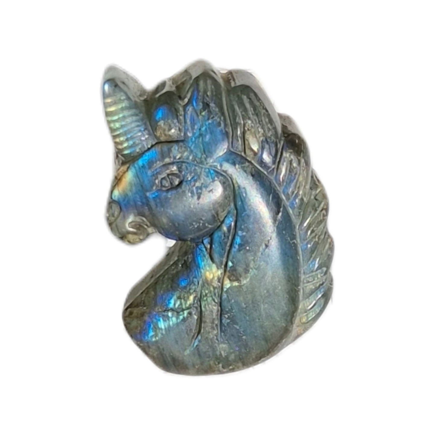 Crystals - Labradorite Unicorn Carving