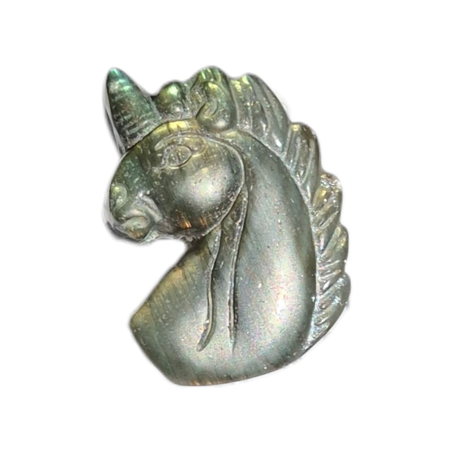 Crystals - Labradorite Unicorn Carving