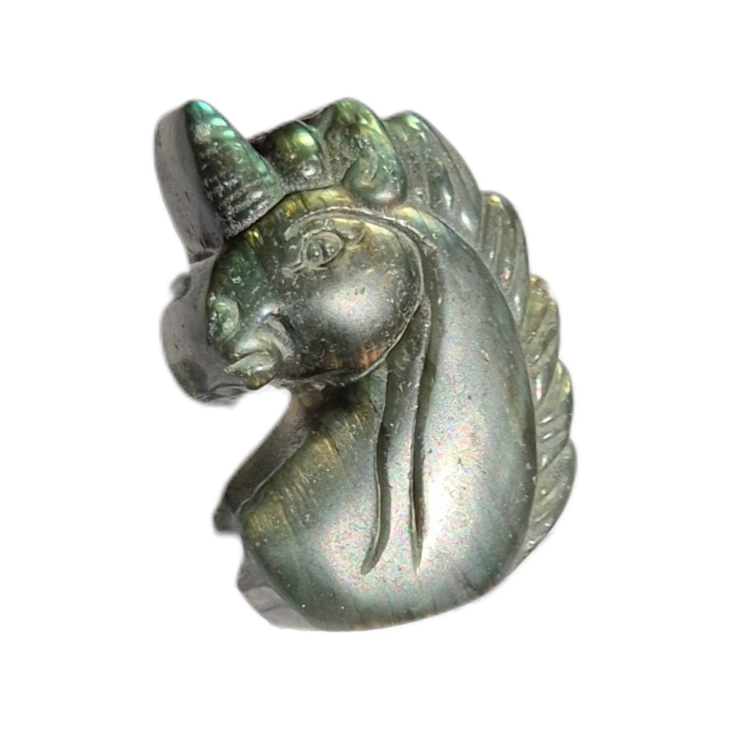 Crystals - Labradorite Unicorn Carving