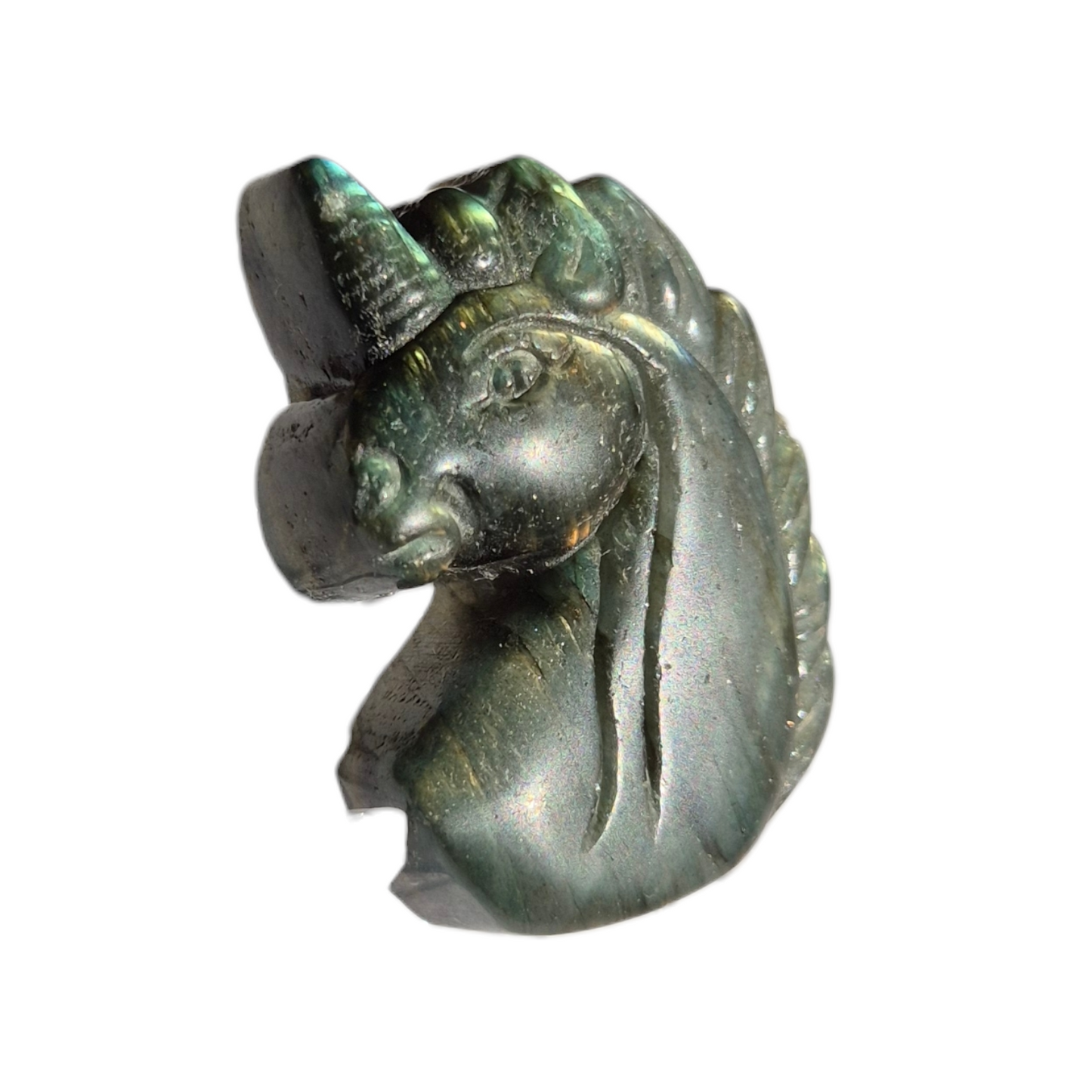 Crystals - Labradorite Unicorn Carving