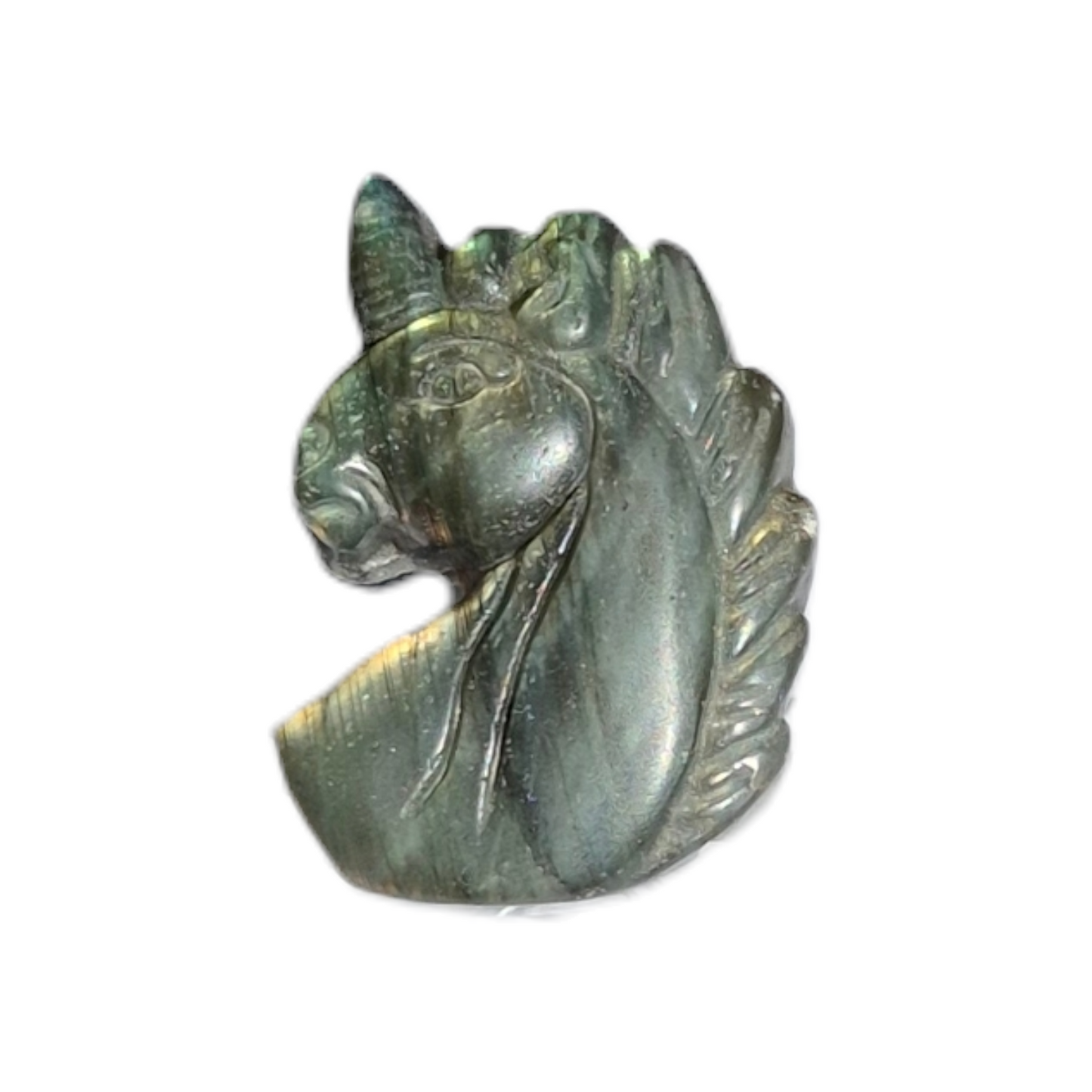 Crystals - Labradorite Unicorn Carving