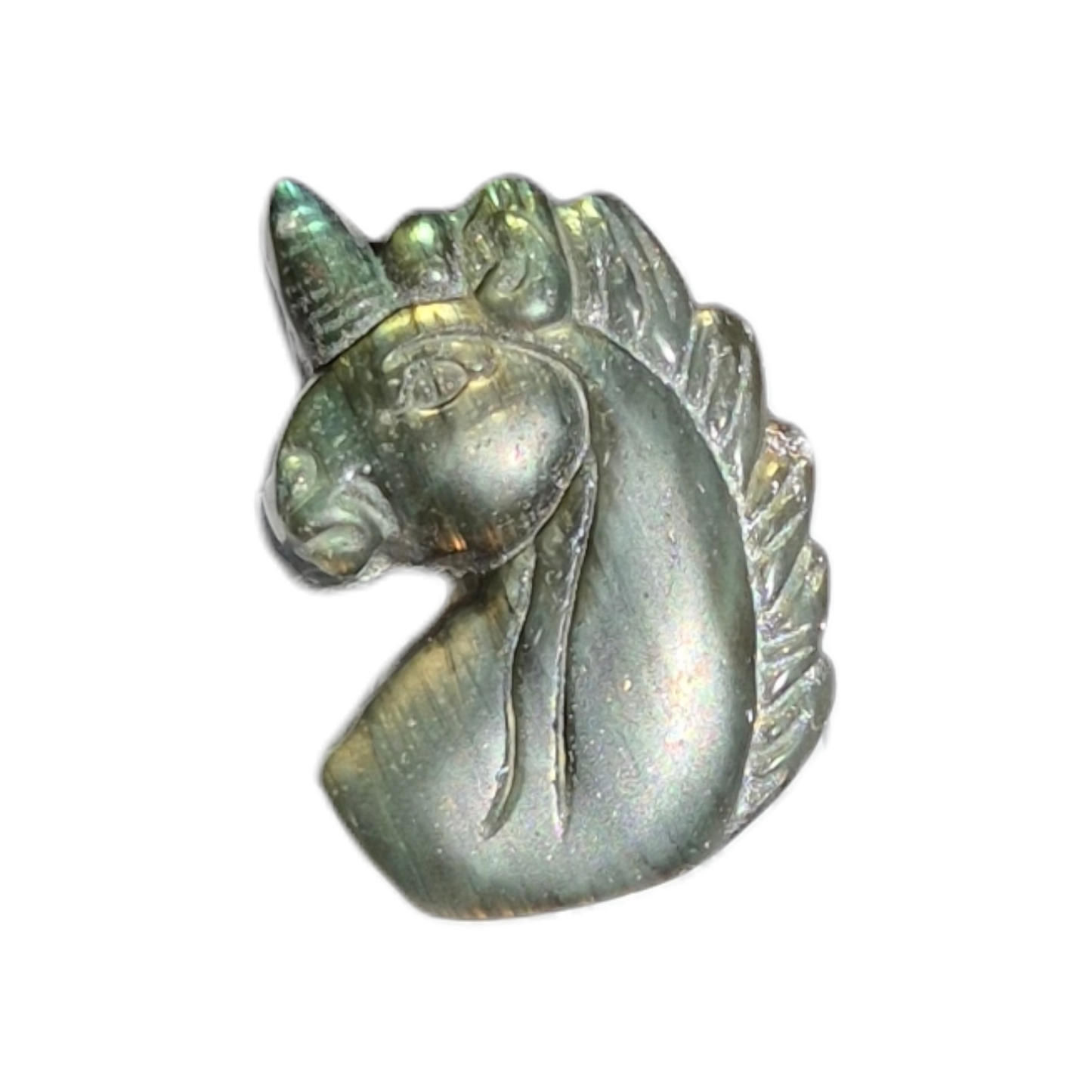 Crystals - Labradorite Unicorn Carving
