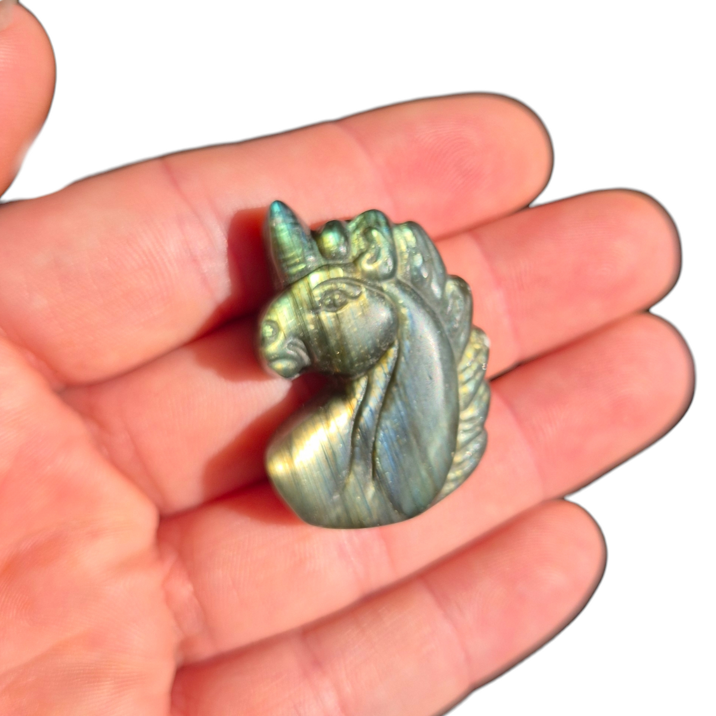 Crystals - Labradorite Unicorn Carving