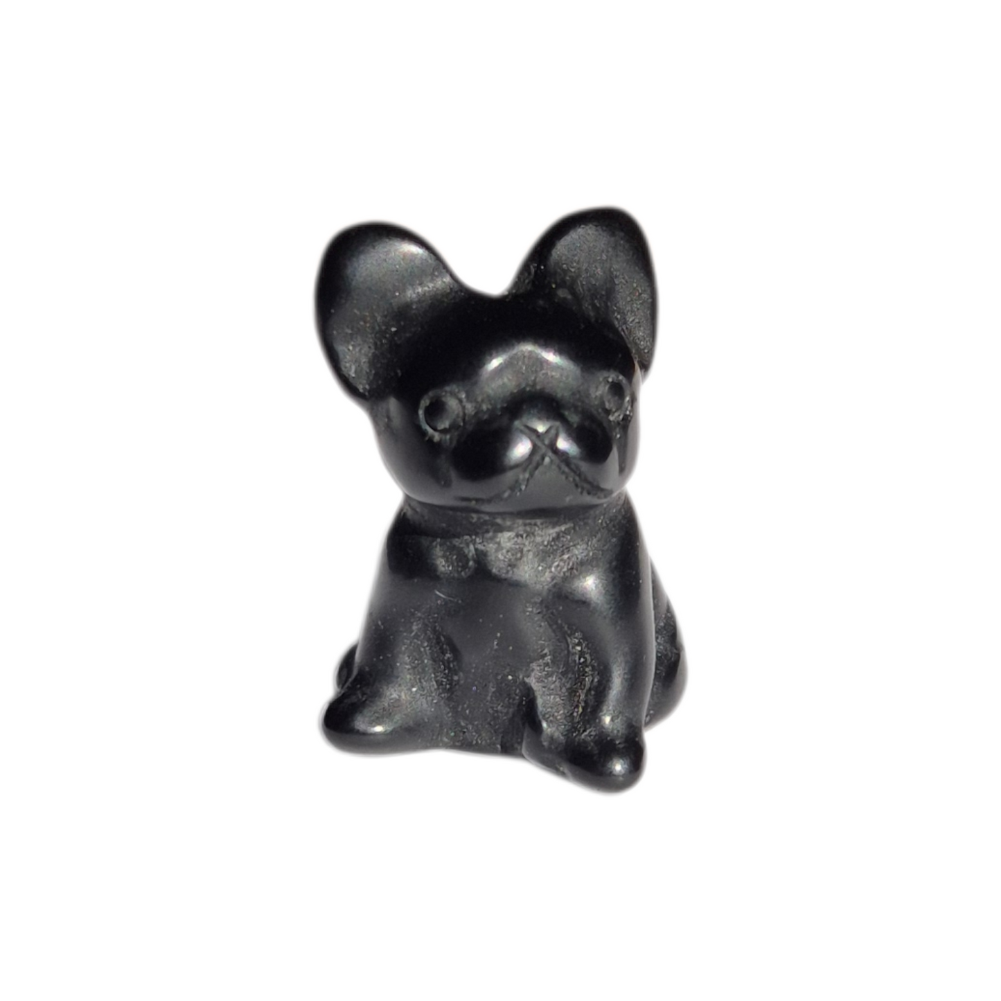 Crystals - Black Obsidian French Bulldog Carving